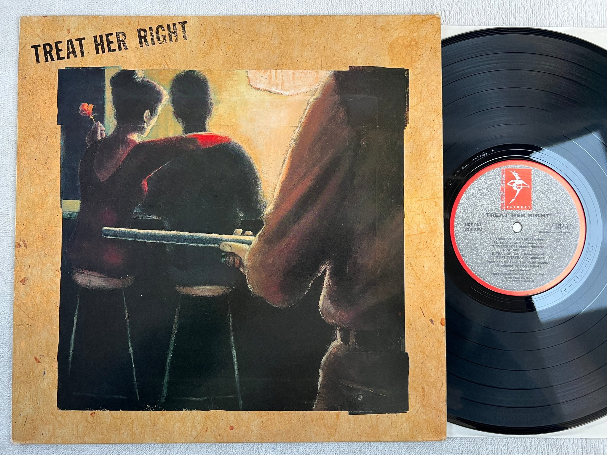 Omslagsbild för skivan TREAT HER RIGHT s/t LP -87 UK DEMON FIEND 97 indie blues