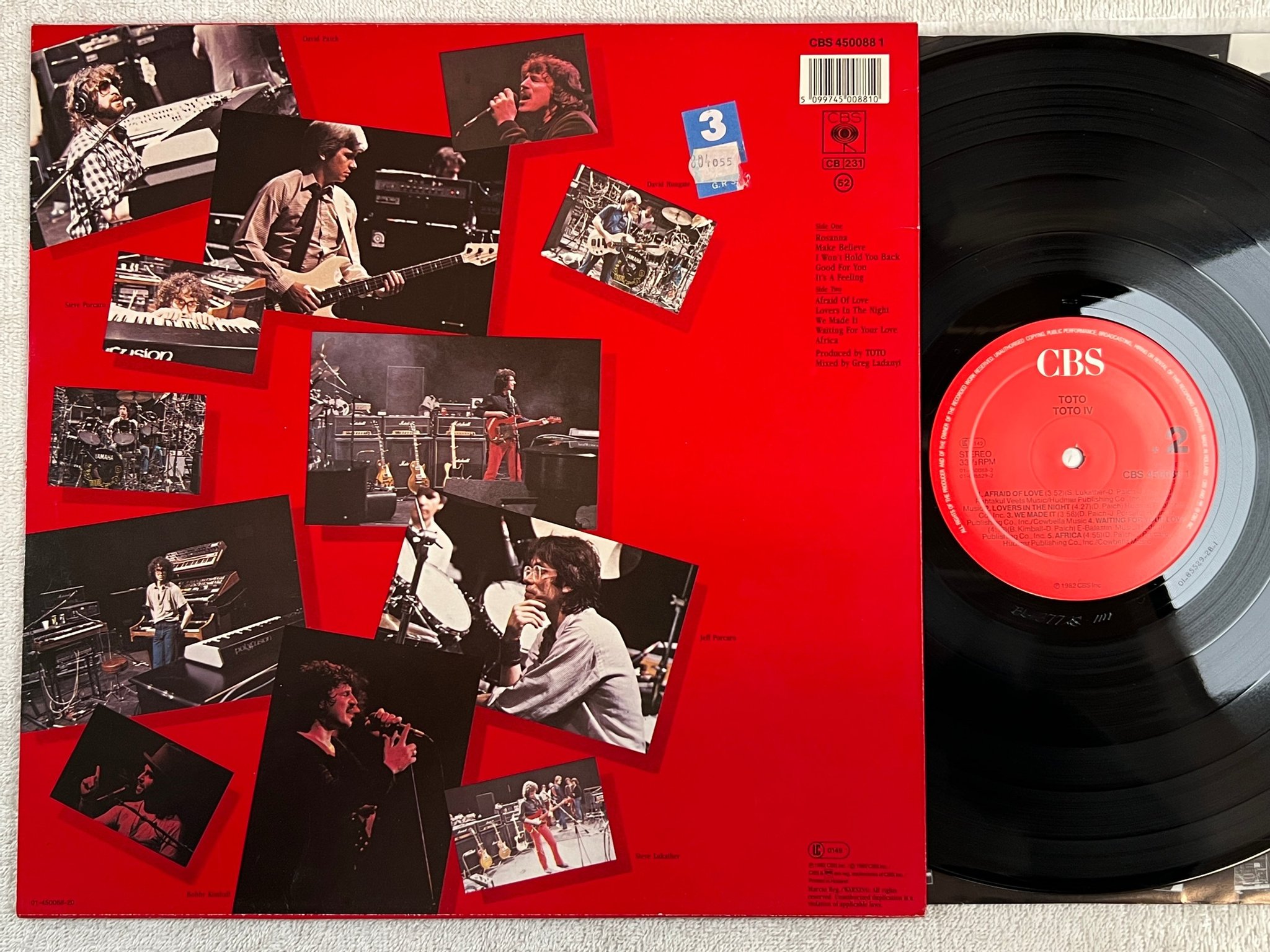 Omslagsbild för skivan TOTO IV LP -82 Hol CBS 450088 1