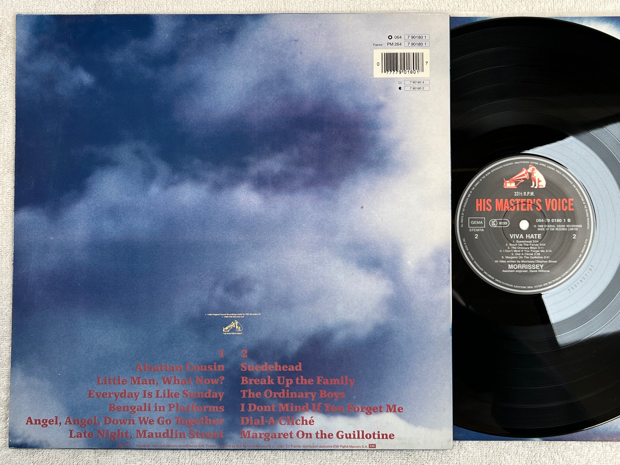 Omslagsbild för skivan MORRISEY viva hate LP -88 Hol HMV 064-7901801