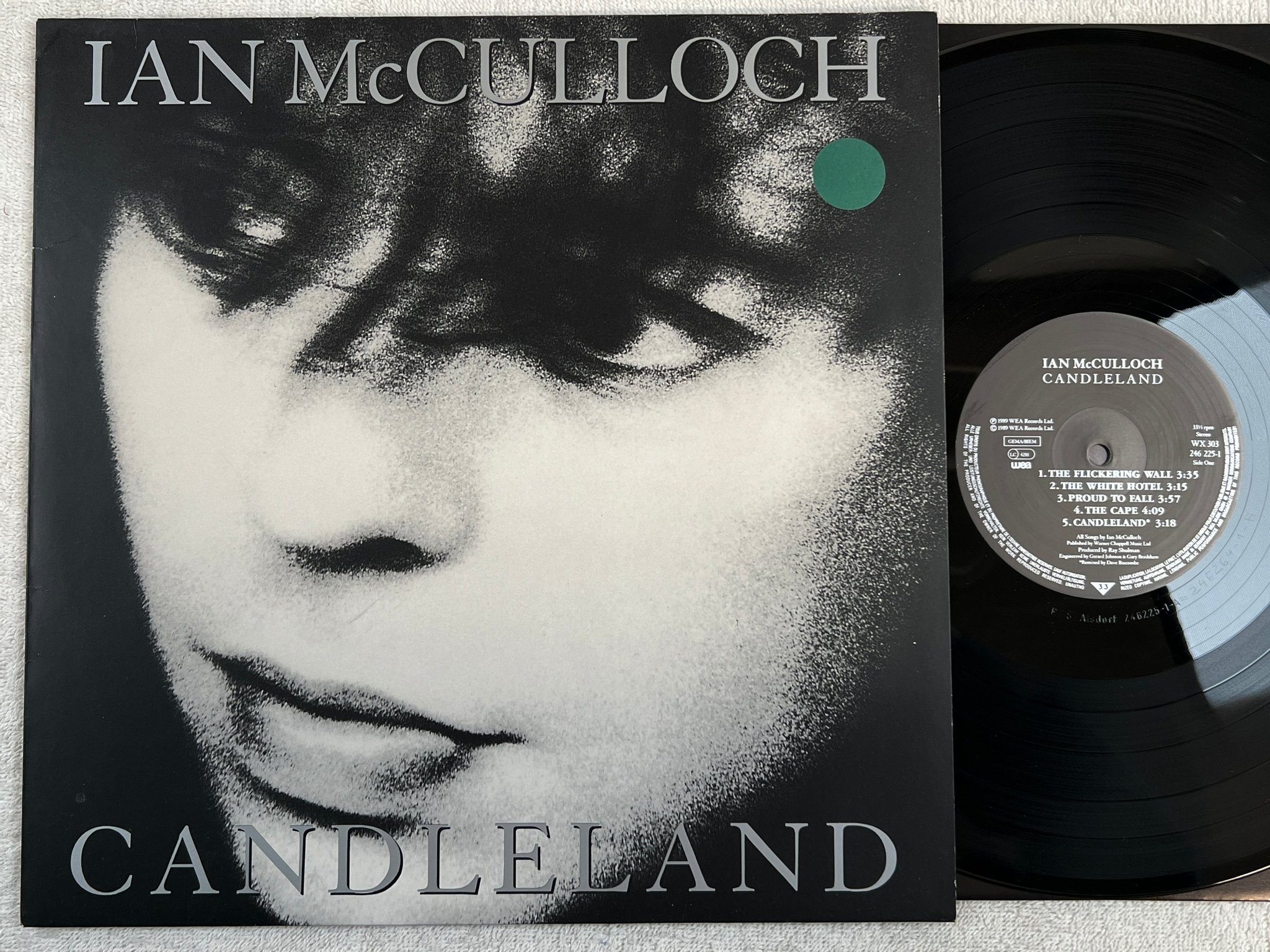 Omslagsbild för skivan IAN McCULLOCH candleland LP -89 Ger WEA WX 303
