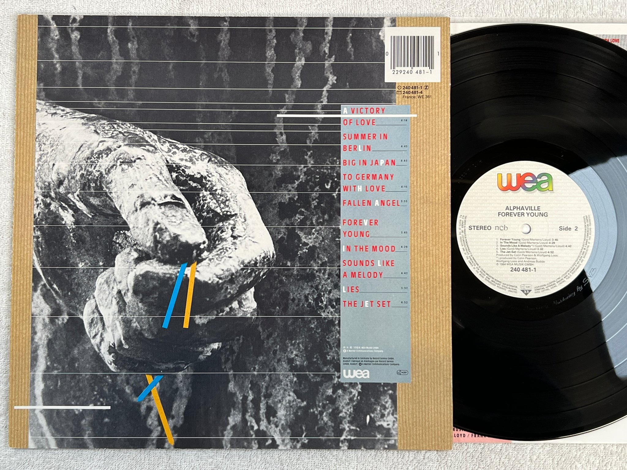 Omslagsbild för skivan ALPHAVILLE forever young LP -84 ncb WEA 240 481-1