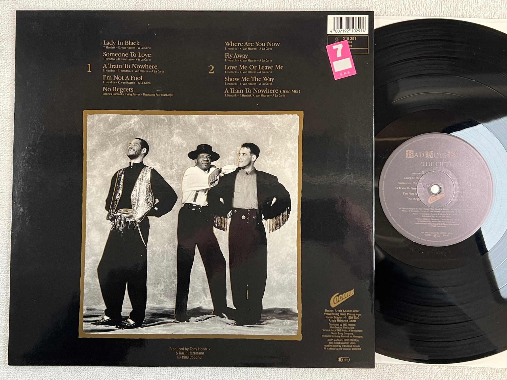 Omslagsbild för skivan BAD BOYS BLUE the fifth LP -89 Ger COCONUT 210 291 synth-pop