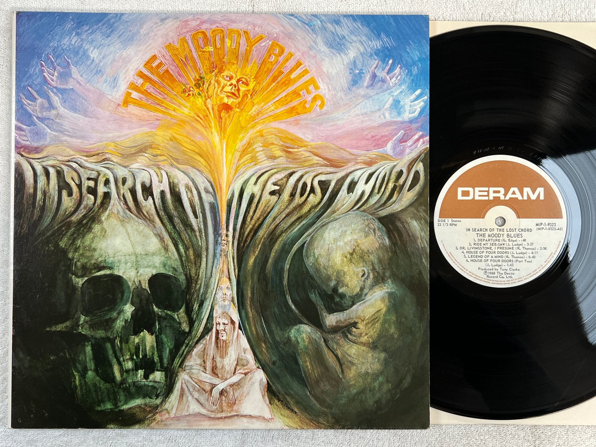 Omslagsbild för skivan THE MOODY BLUES in search of the lost chord LP re DERAM MIP-1-9323