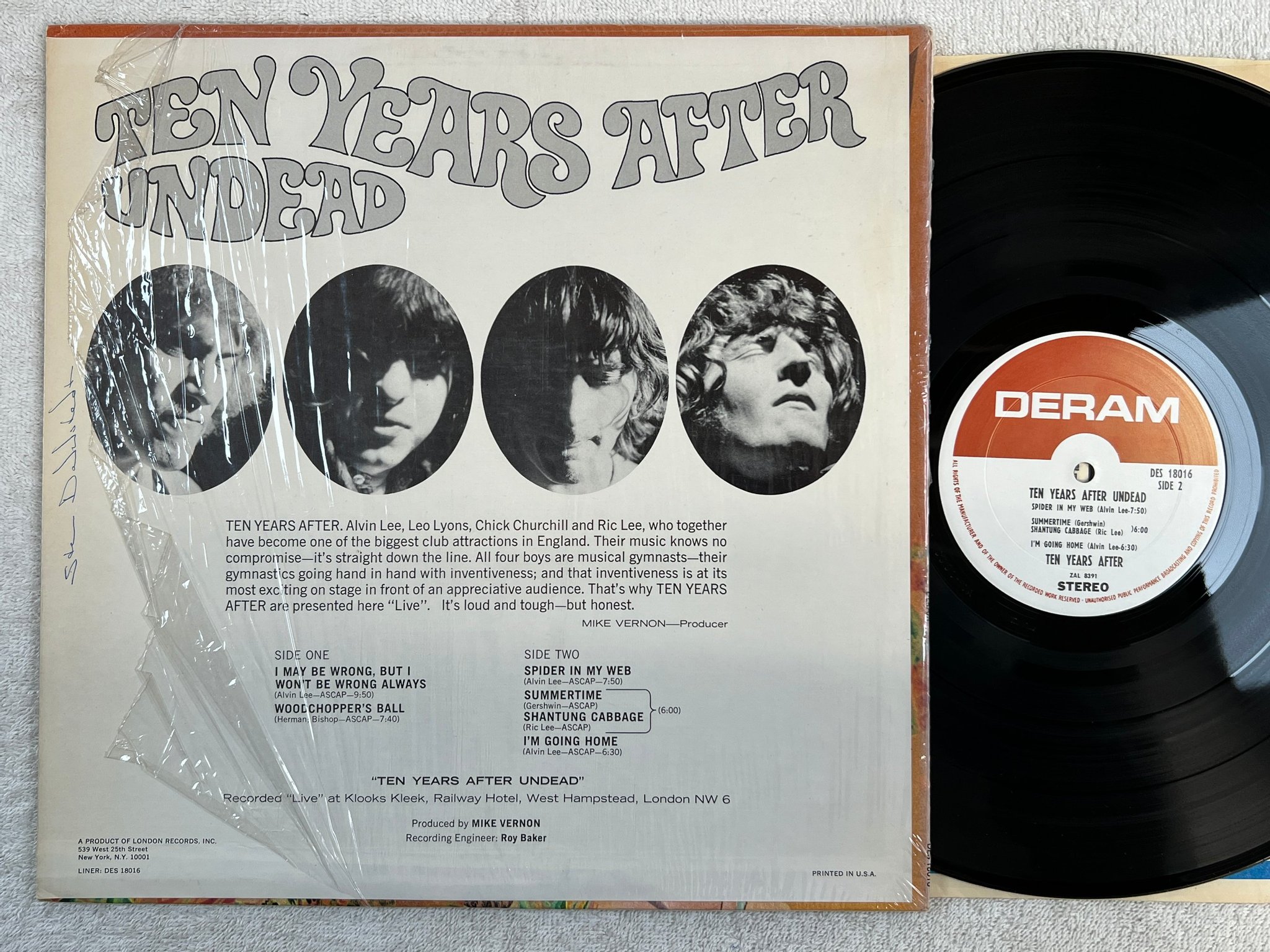 Omslagsbild för skivan TEN YEARS AFTER undead LP -68 US DERAM DES 18016