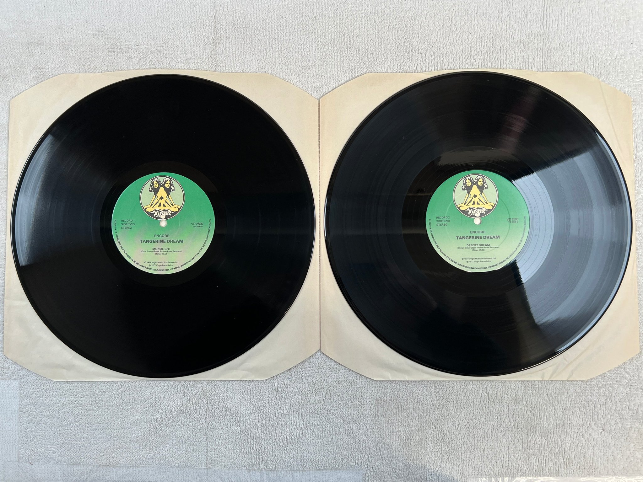 Omslagsbild för skivan TANGERINE DREAM encore 2xLP -77 UK VIRGIN VD 2506