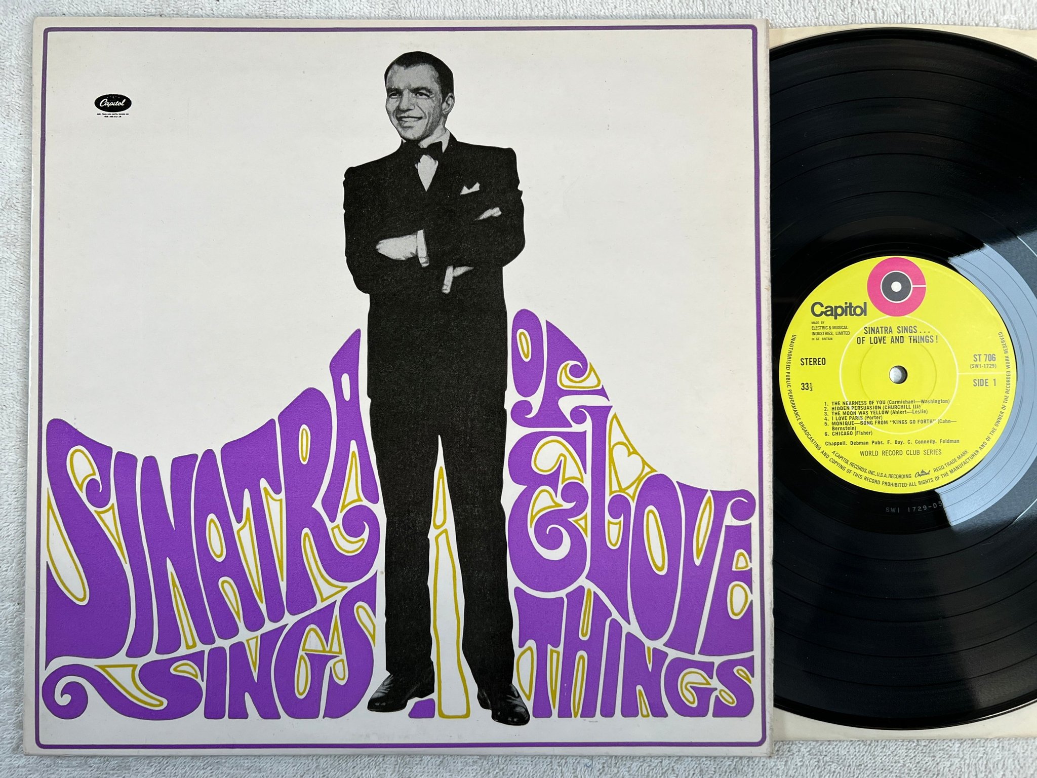 Omslagsbild för skivan FRANK SINATRA sings… of love and things ! LP UK CAPITOL SR 706