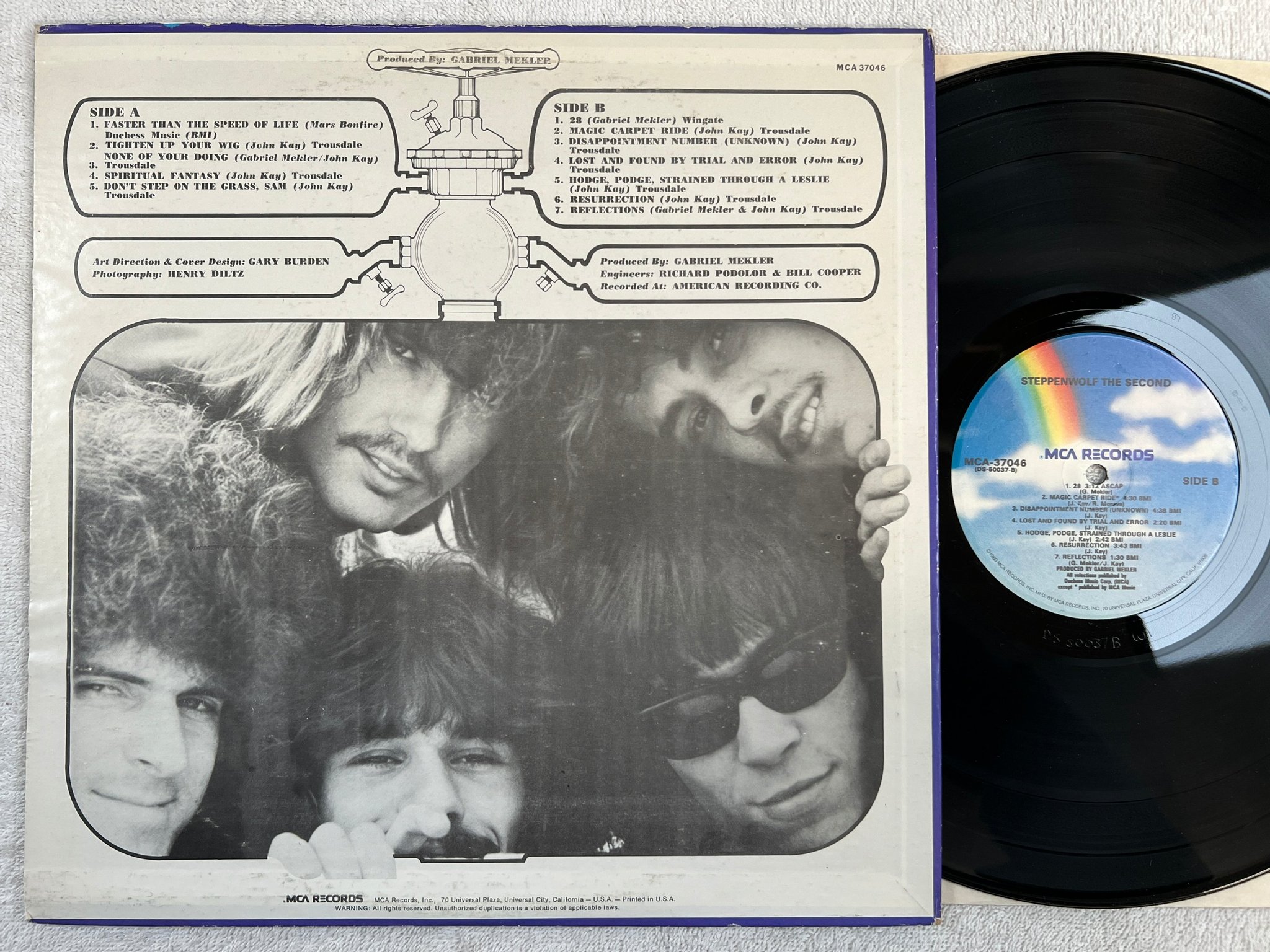 Omslagsbild för skivan STEPPENWOLF the second LP re MCA 37046