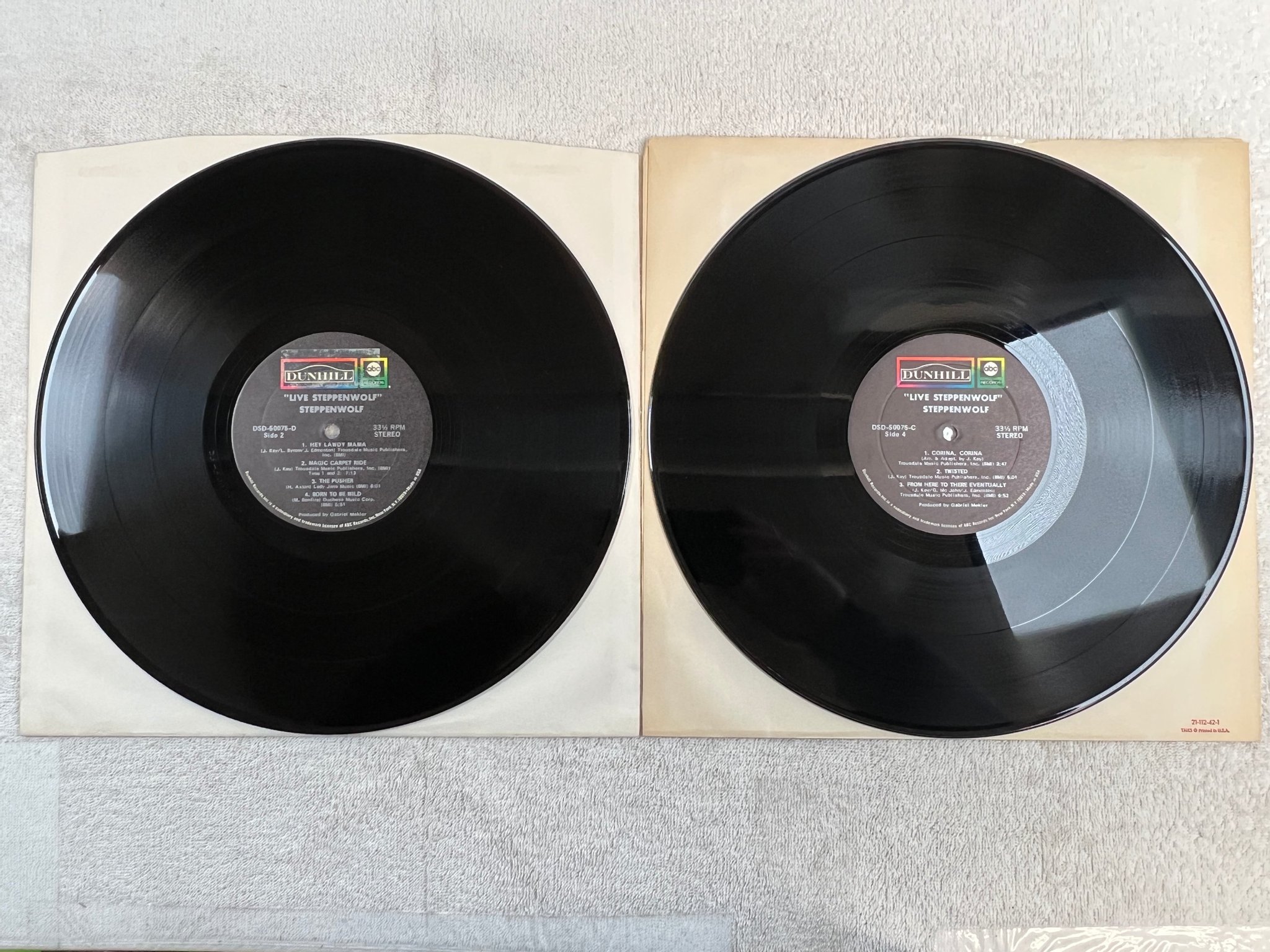 Omslagsbild för skivan STEPPENWOLF live 2xLP US DUNHILL / ABC DSD 50075 