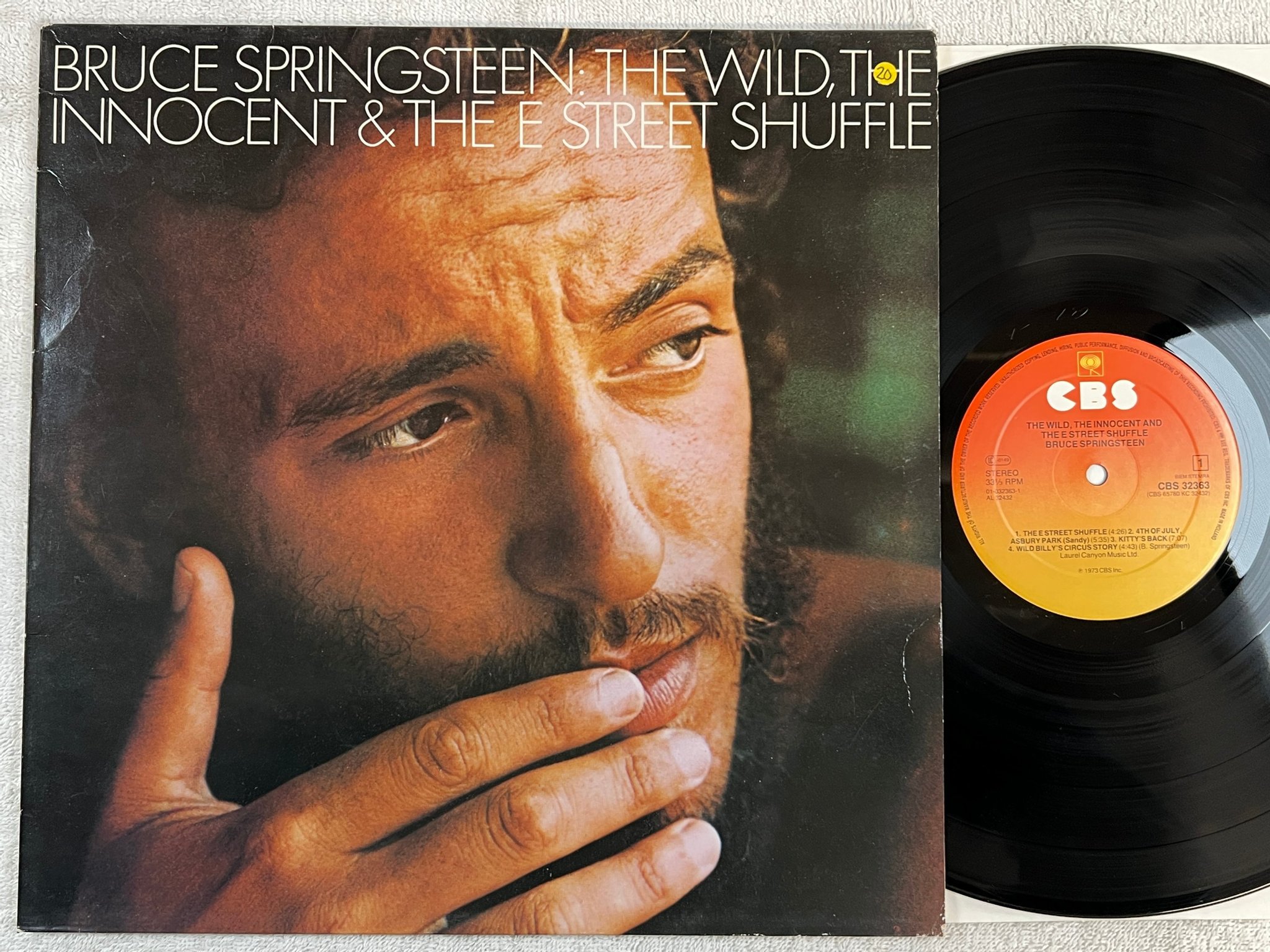 Omslagsbild för skivan BRUCE SPRINGSTEEN the wild, the innocent.. LP re Hol CBS 32363