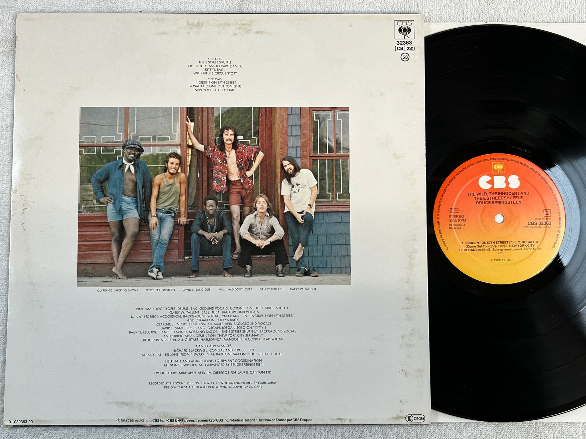 Omslagsbild för skivan BRUCE SPRINGSTEEN the wild, the innocent.. LP re Hol CBS 32363