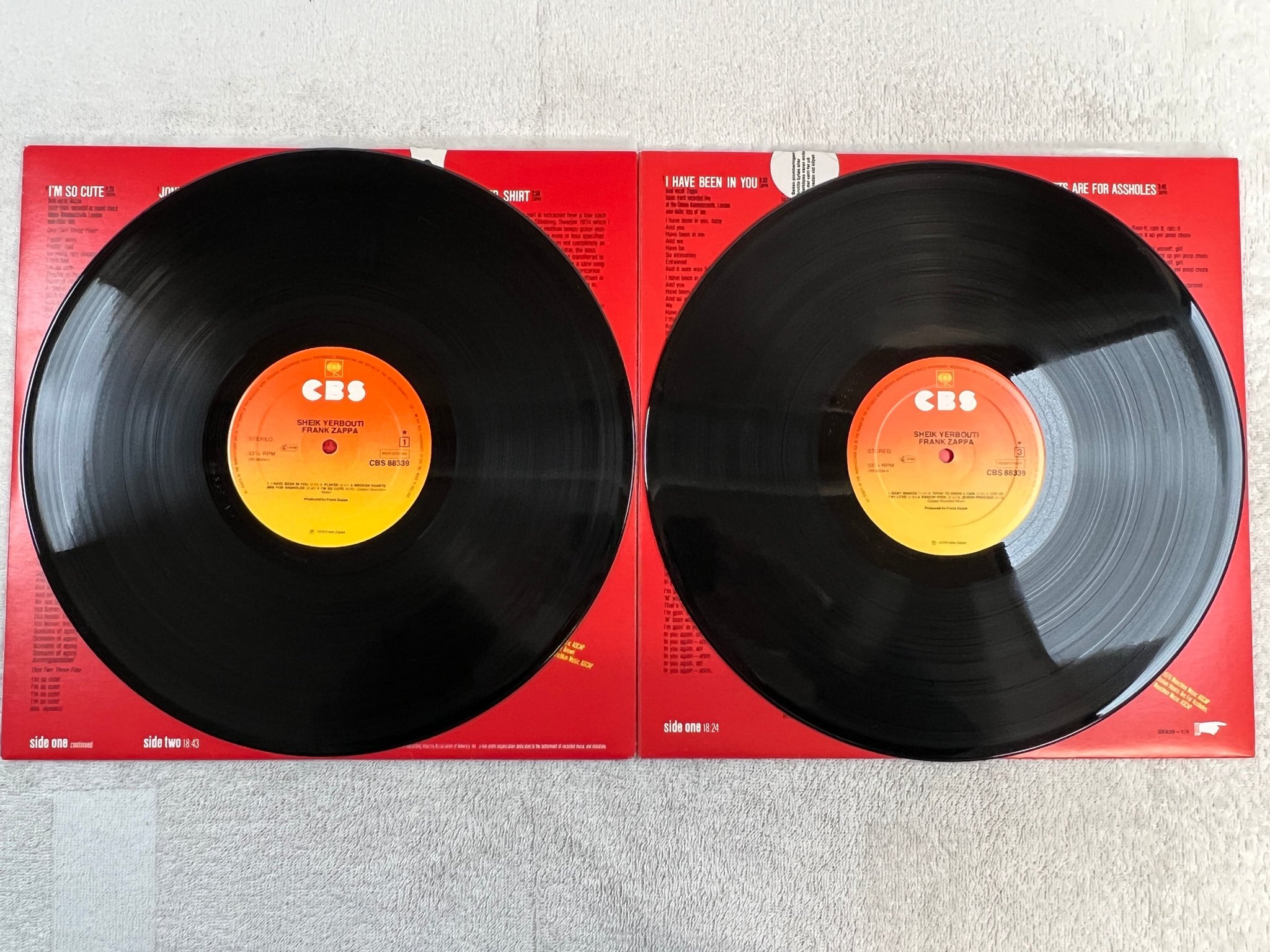 Omslagsbild för skivan FRANK ZAPPA sheik yerbouti 2xLP -79 Hol CBS 88339