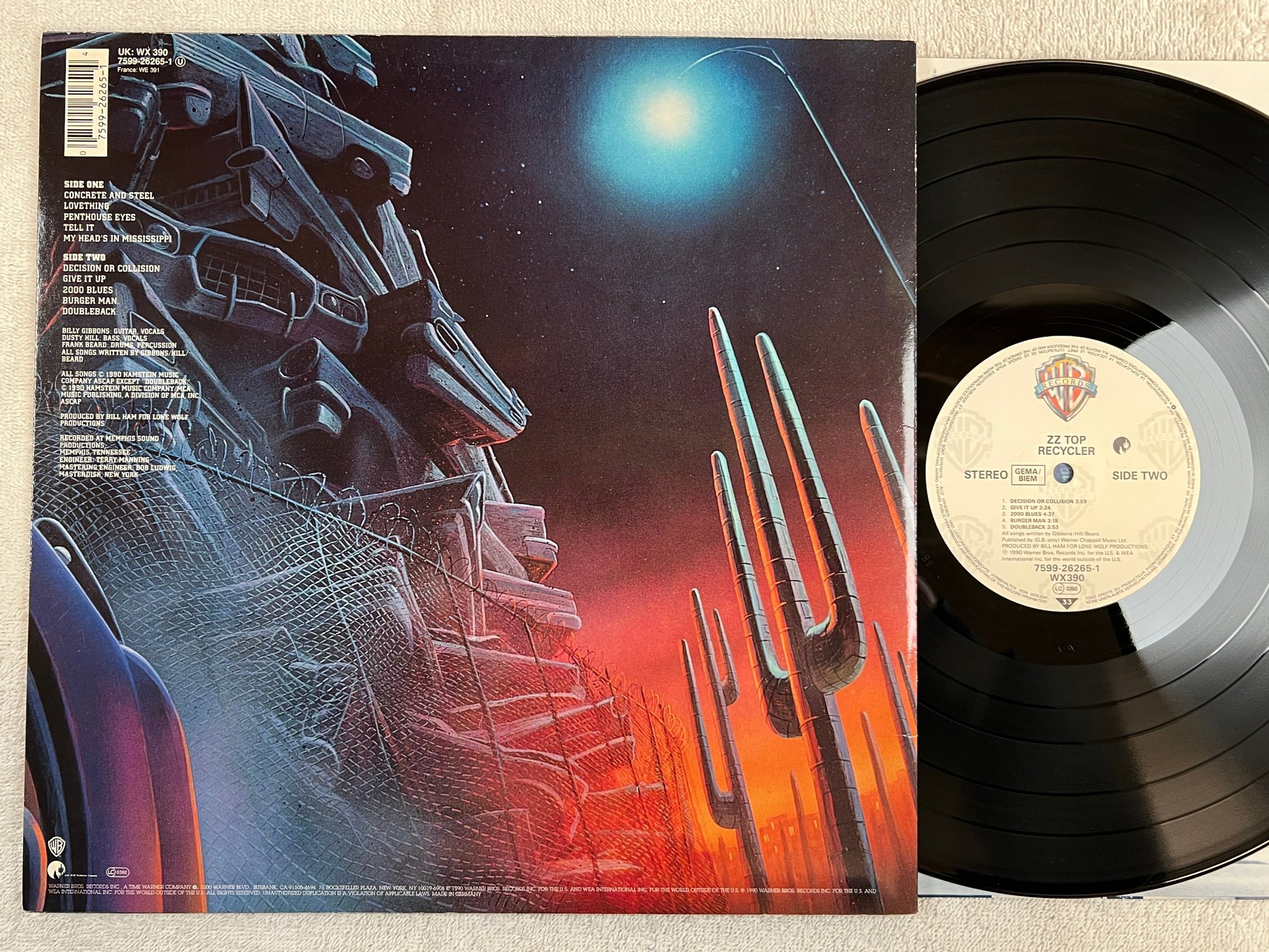 Omslagsbild för skivan ZZ TOP recycler LP -90 Ger WARNER 7599-26265-1