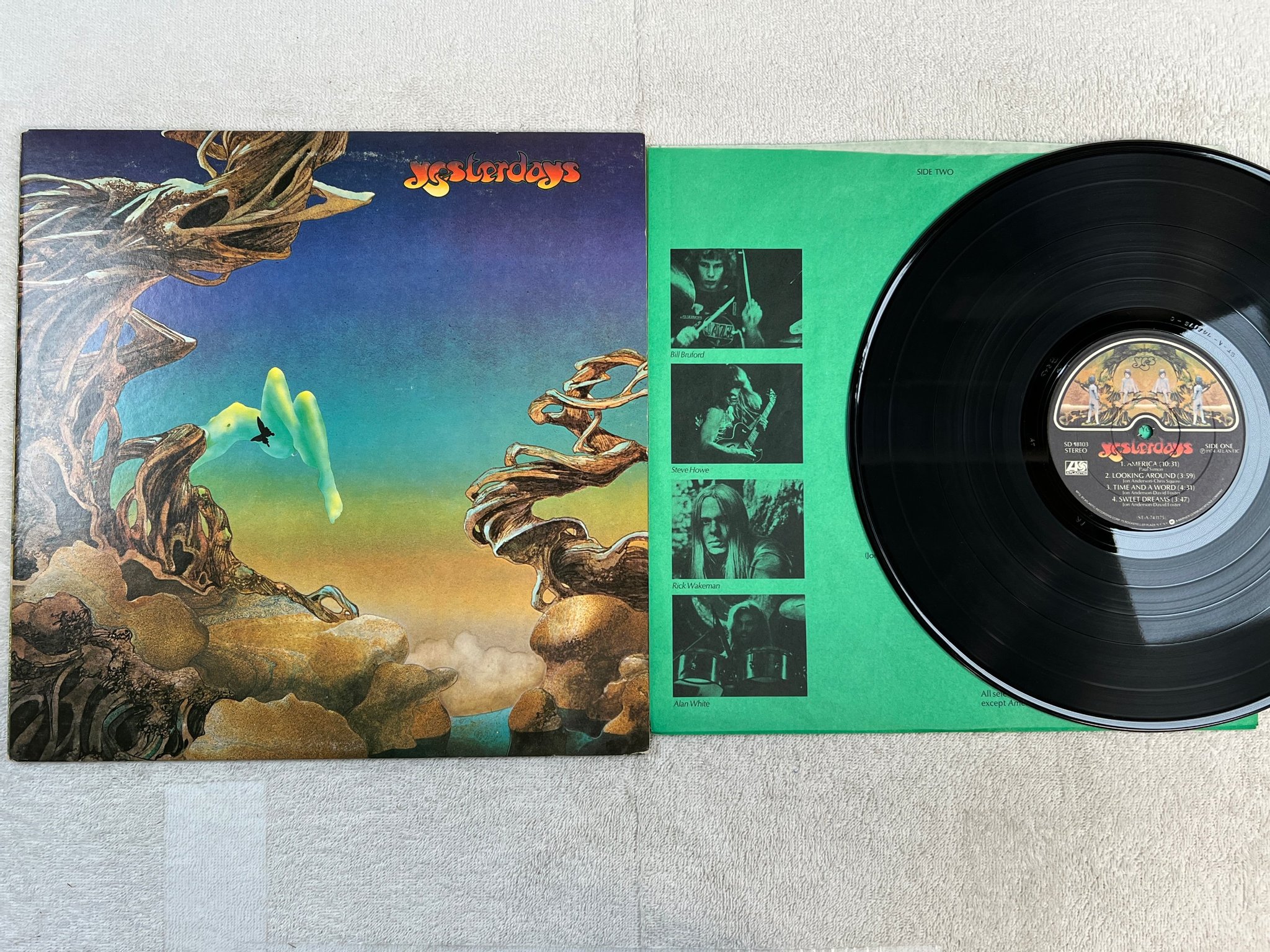 Omslagsbild för skivan YES yesterdays LP -74 US ATLANTIC SD 18103