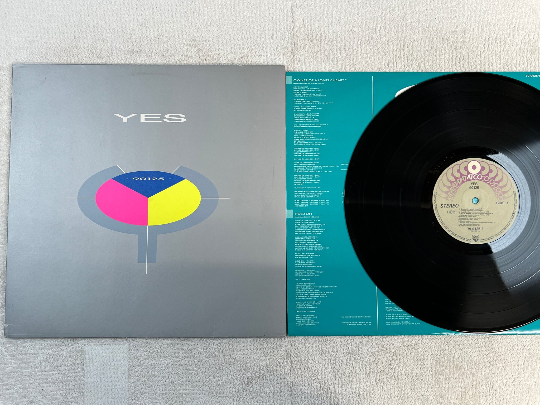 Omslagsbild för skivan YES 90125 LP -83 ncb ATCO 79-0125-1