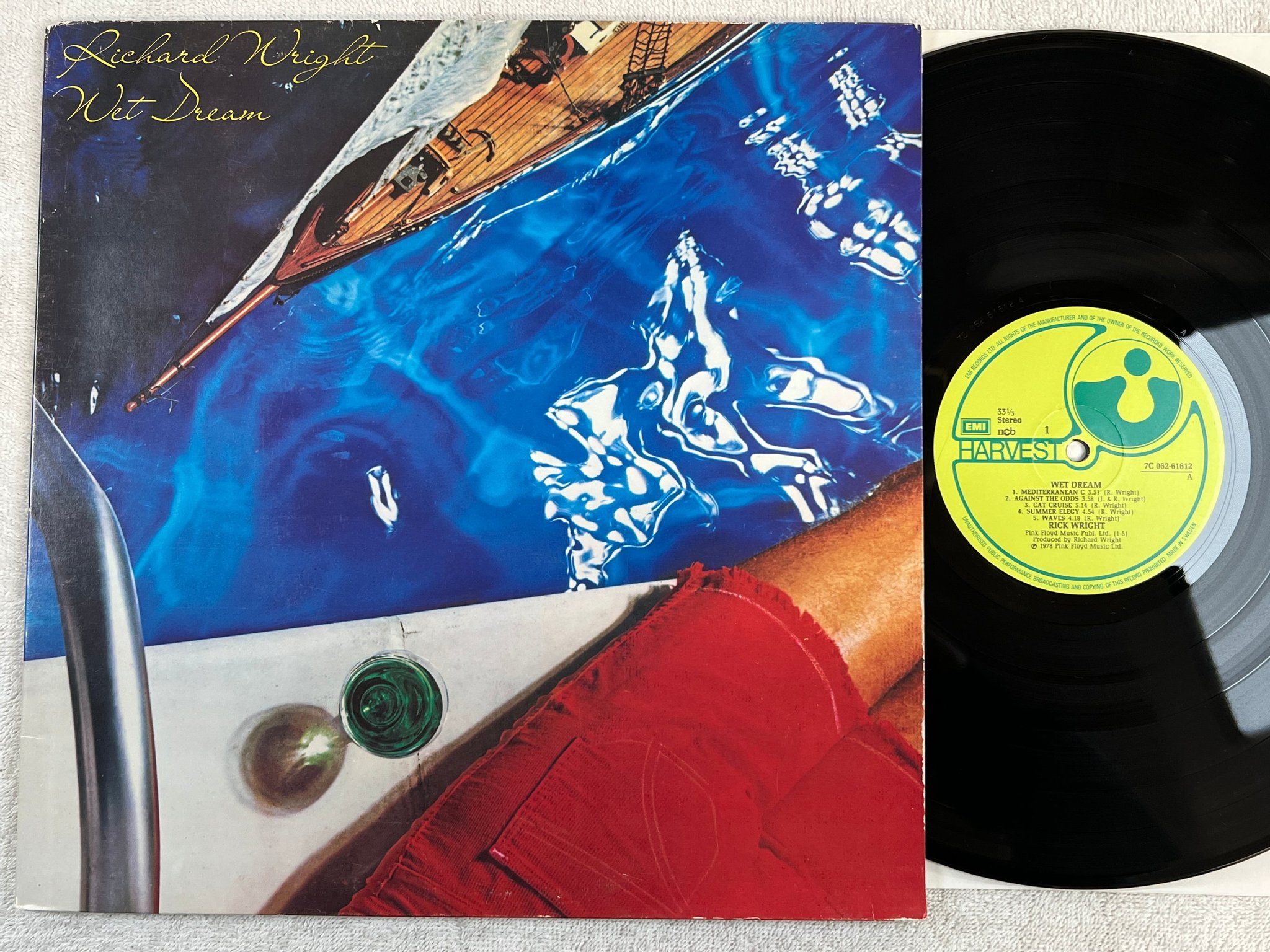 Omslagsbild för skivan RICK WRIGHT wet dream LP -78 ncb HARVEST 7C 062-61612