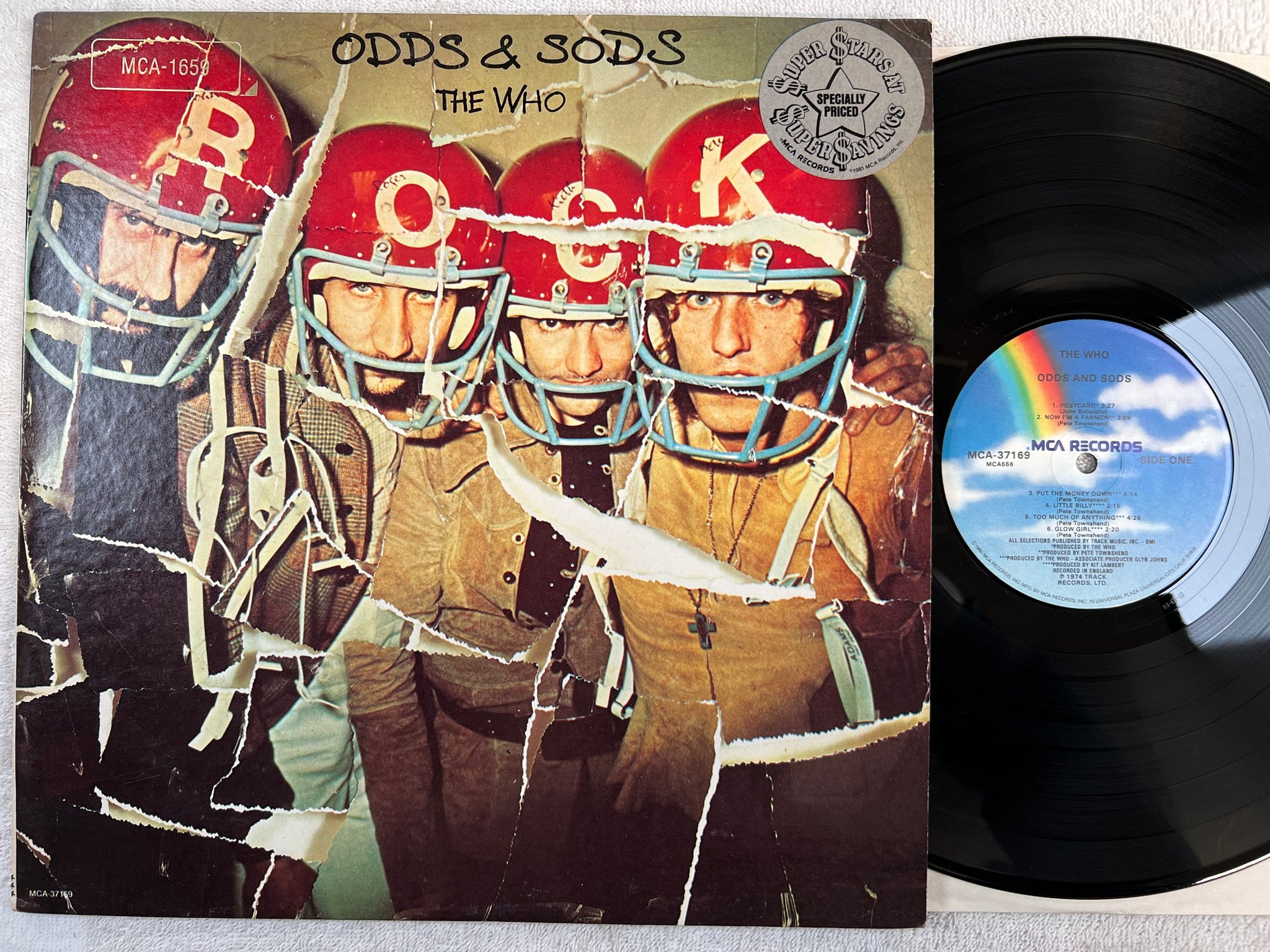 Omslagsbild för skivan THE WHO odds and sods. LP re MCA 37169