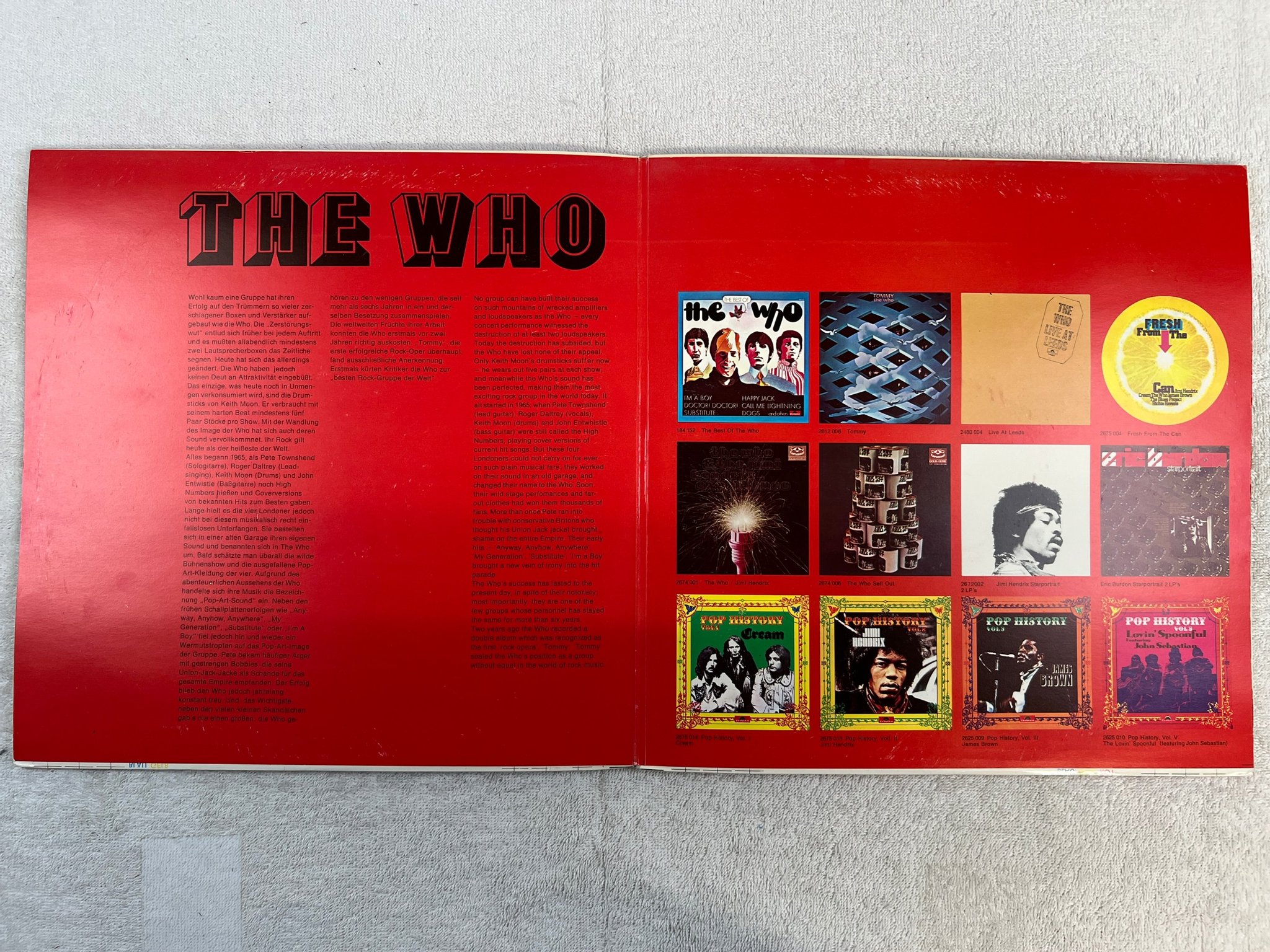 Omslagsbild för skivan THE WHO pop history vol 4 2xLP ncb POLYDOR 2675012