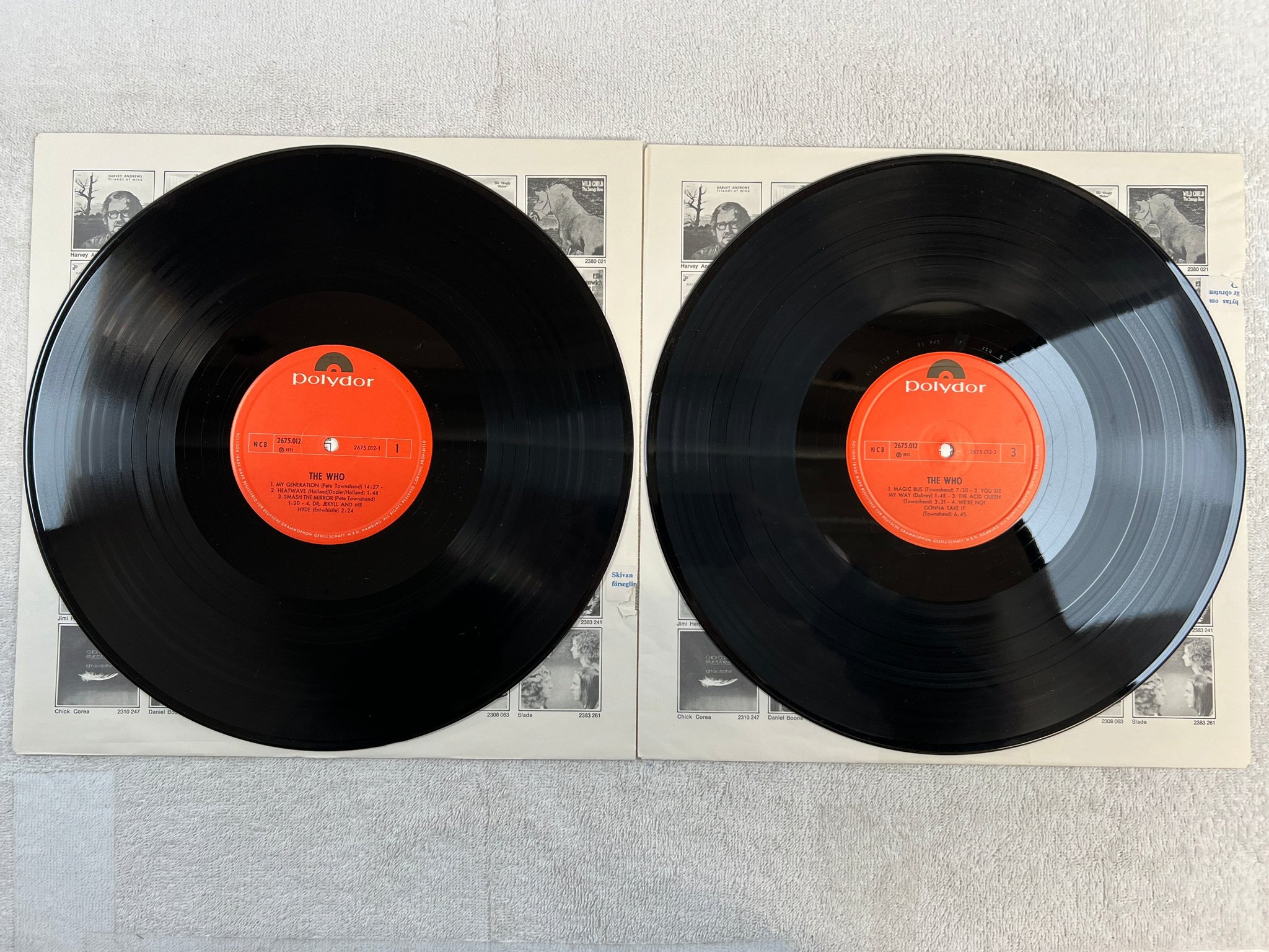 Omslagsbild för skivan THE WHO pop history vol 4 2xLP ncb POLYDOR 2675012