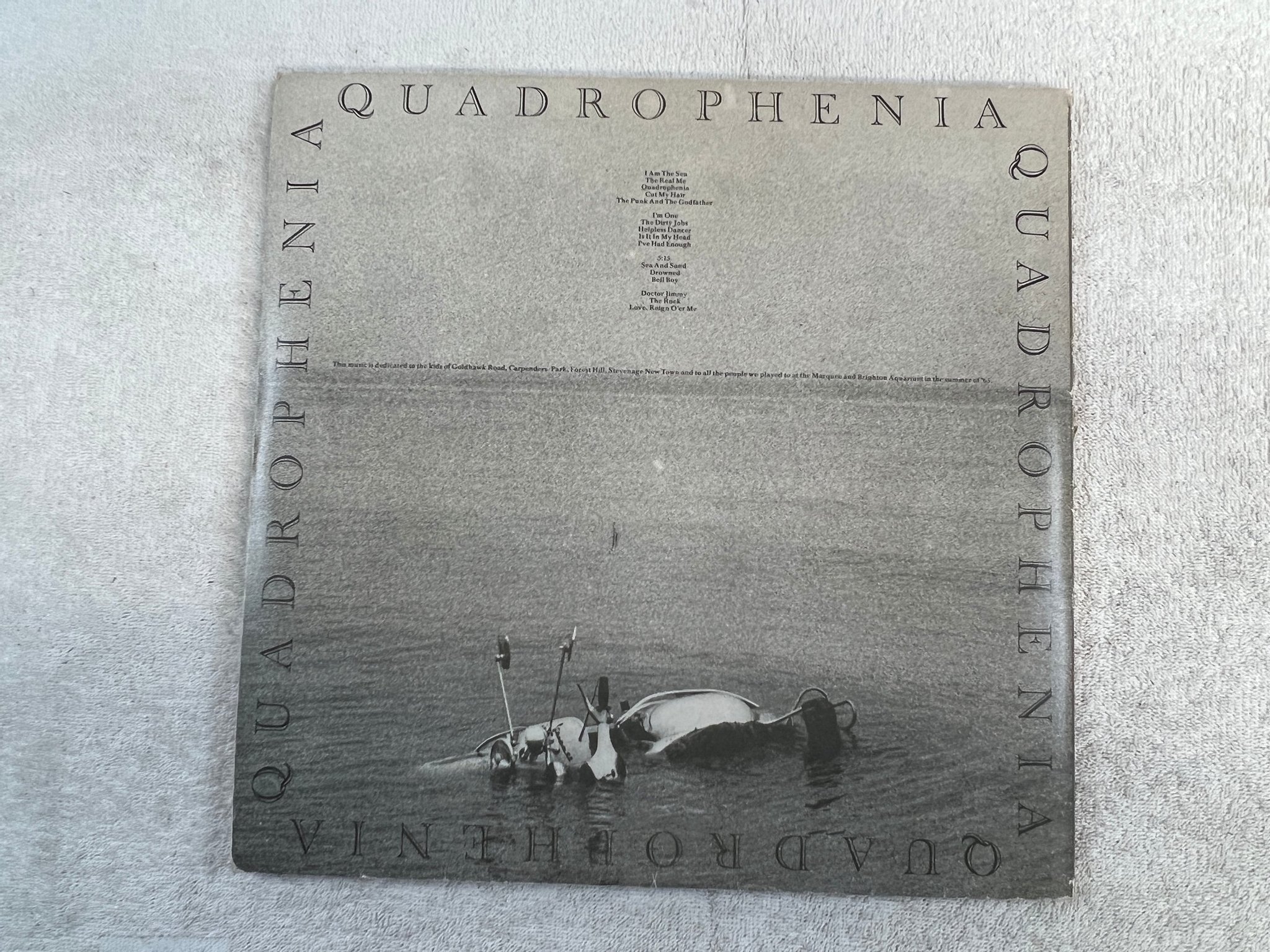 Omslagsbild för skivan THE WHO quadrophenia 2xLP Ger TRACK 2409204