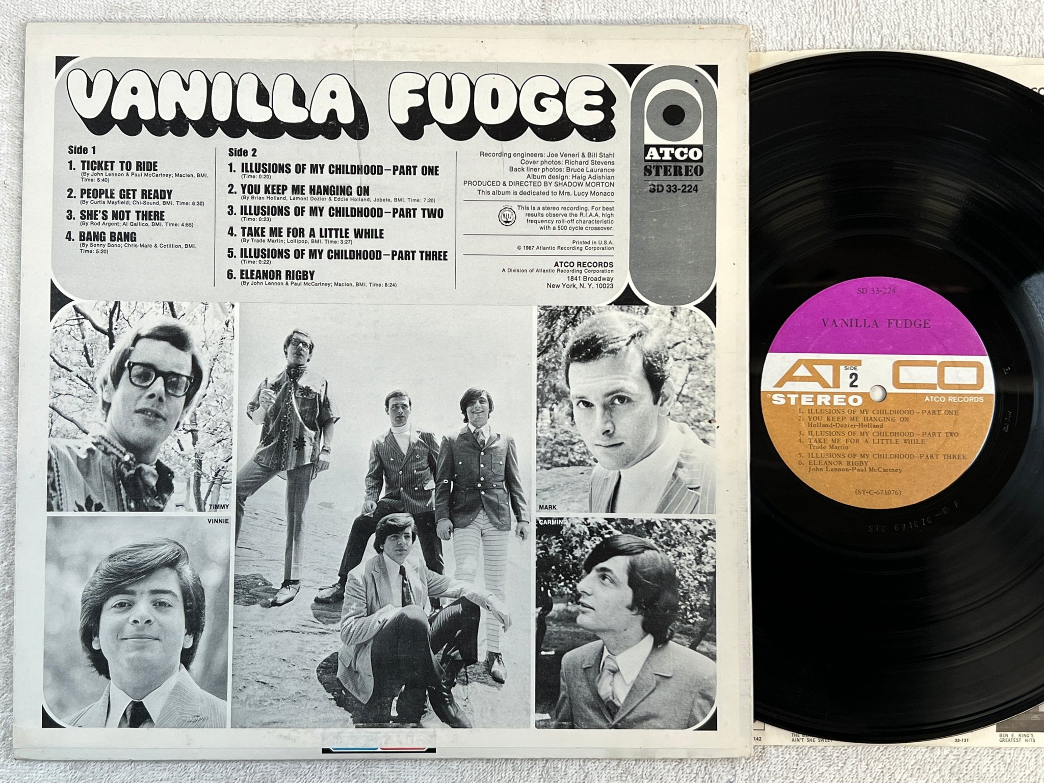Omslagsbild för skivan VANILLA FUDGE s/t LP -67 US ATCO SD 33-224
