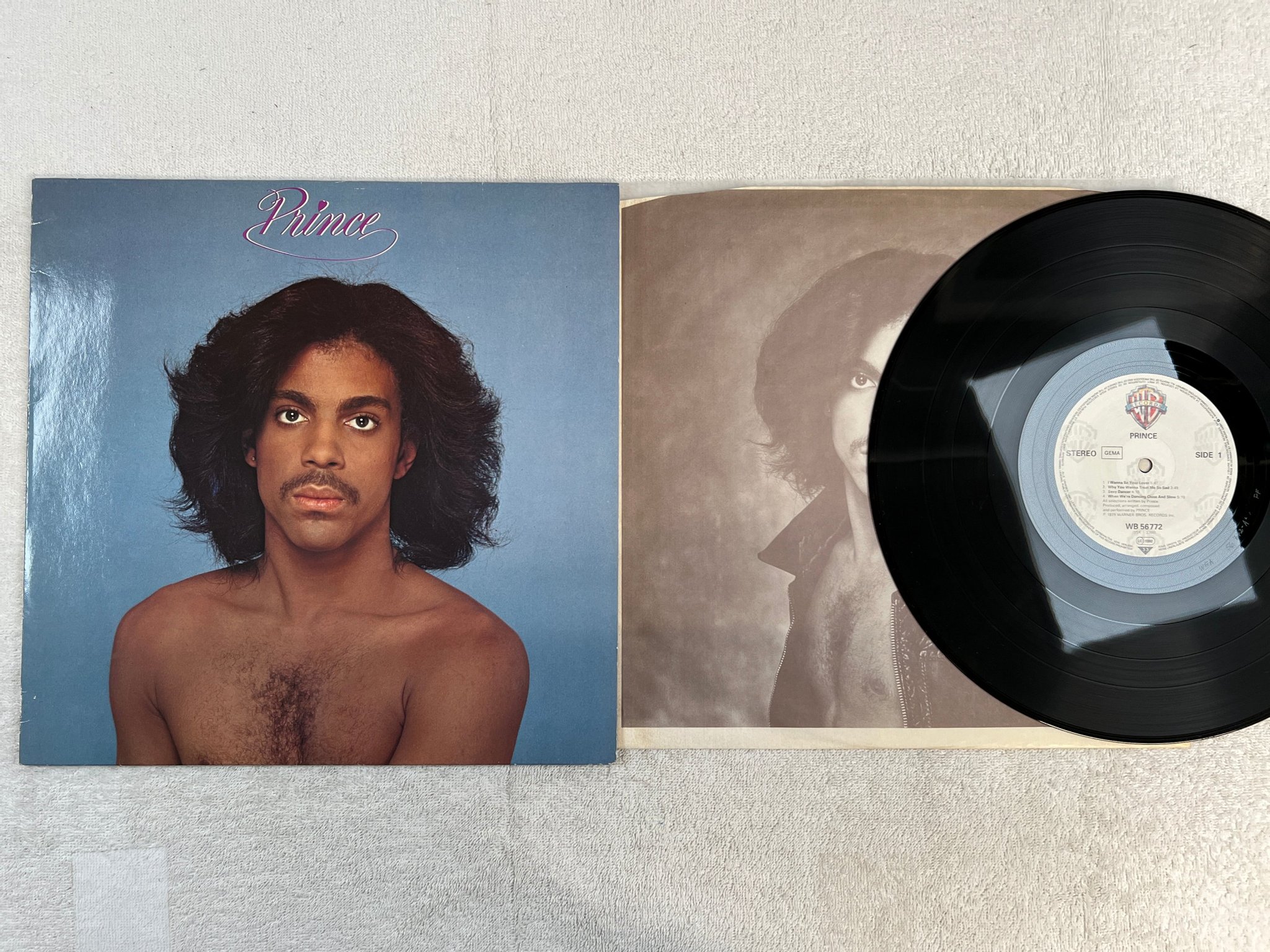 Omslagsbild för skivan PRINCE s/t LP -79 Ger WARNER WB 56772