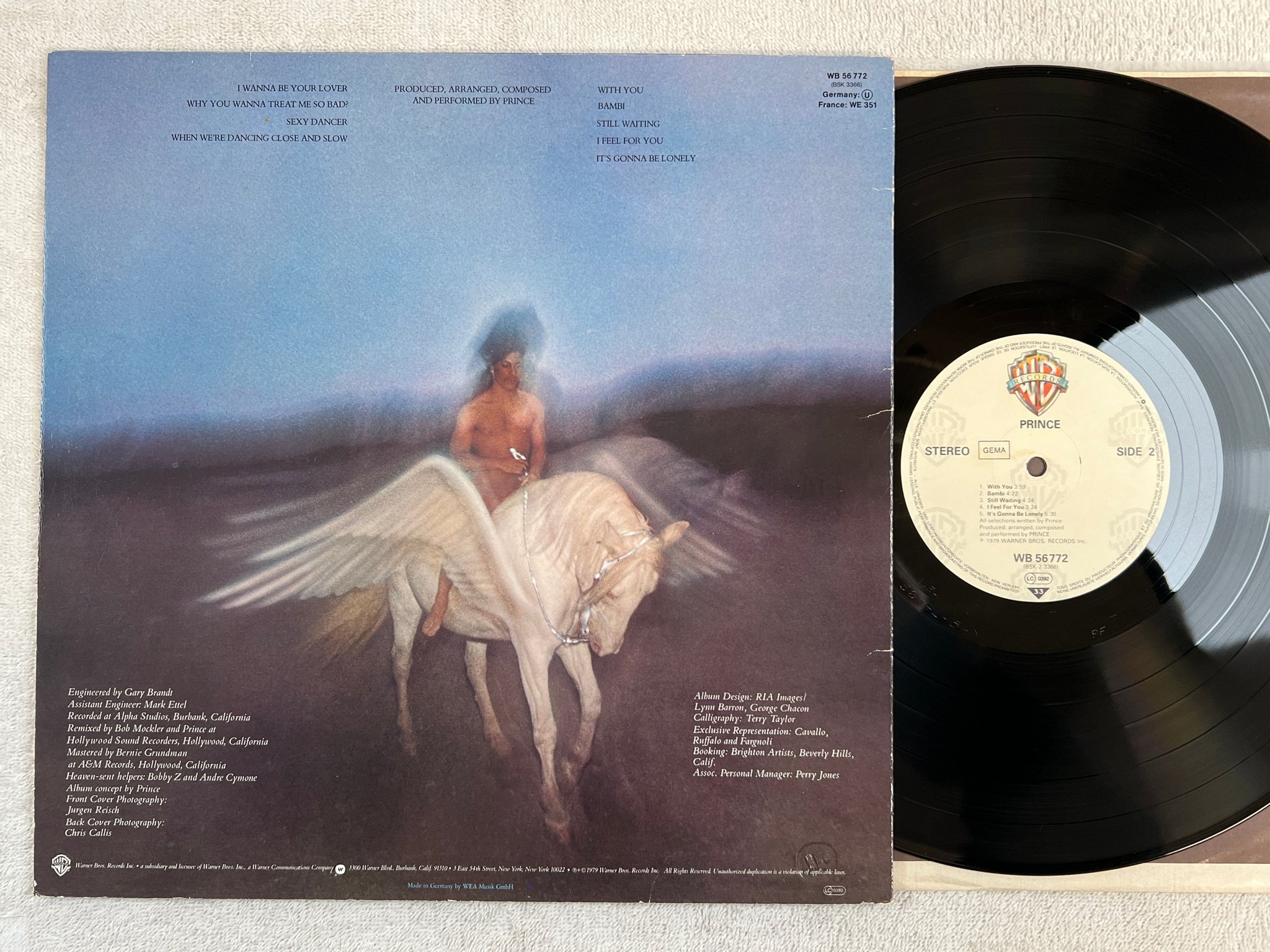 Omslagsbild för skivan PRINCE s/t LP -79 Ger WARNER WB 56772