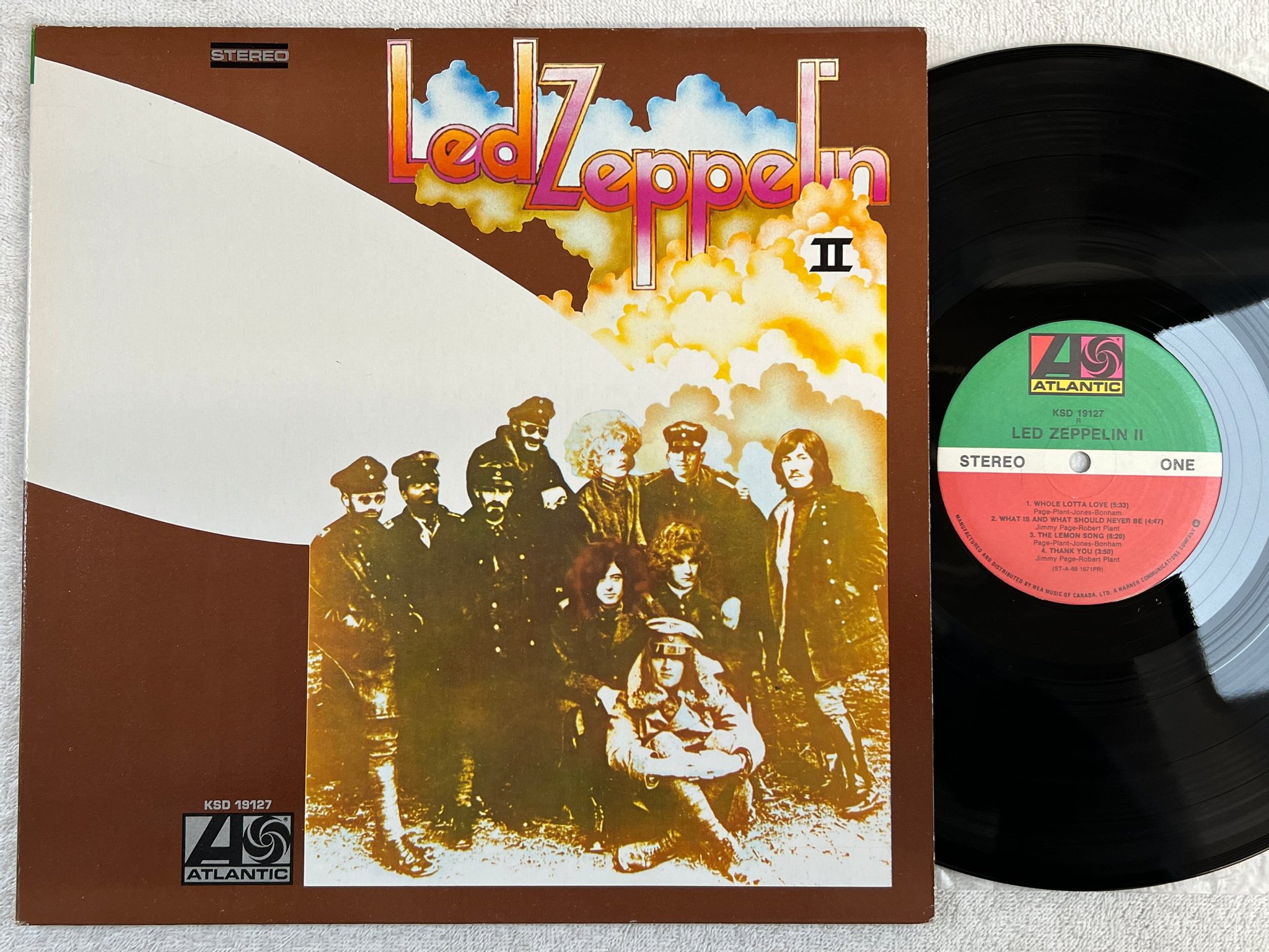 Omslagsbild för skivan LED ZEPPELIN II LP Can ATLANTIC KSD 19127