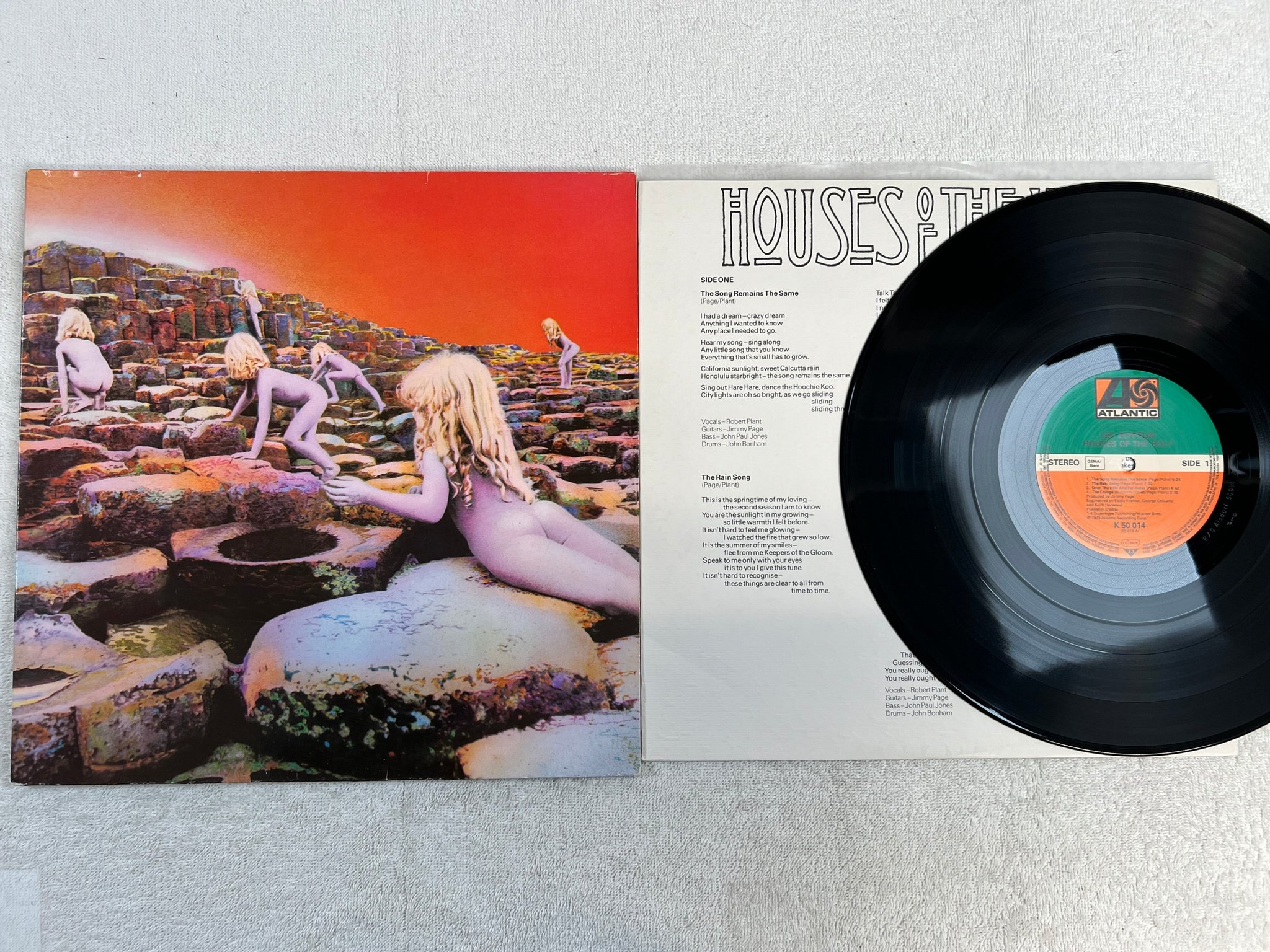 Omslagsbild för skivan LED ZEPPELIN houses of the holy LP Ger ATLANTIC K 50014
