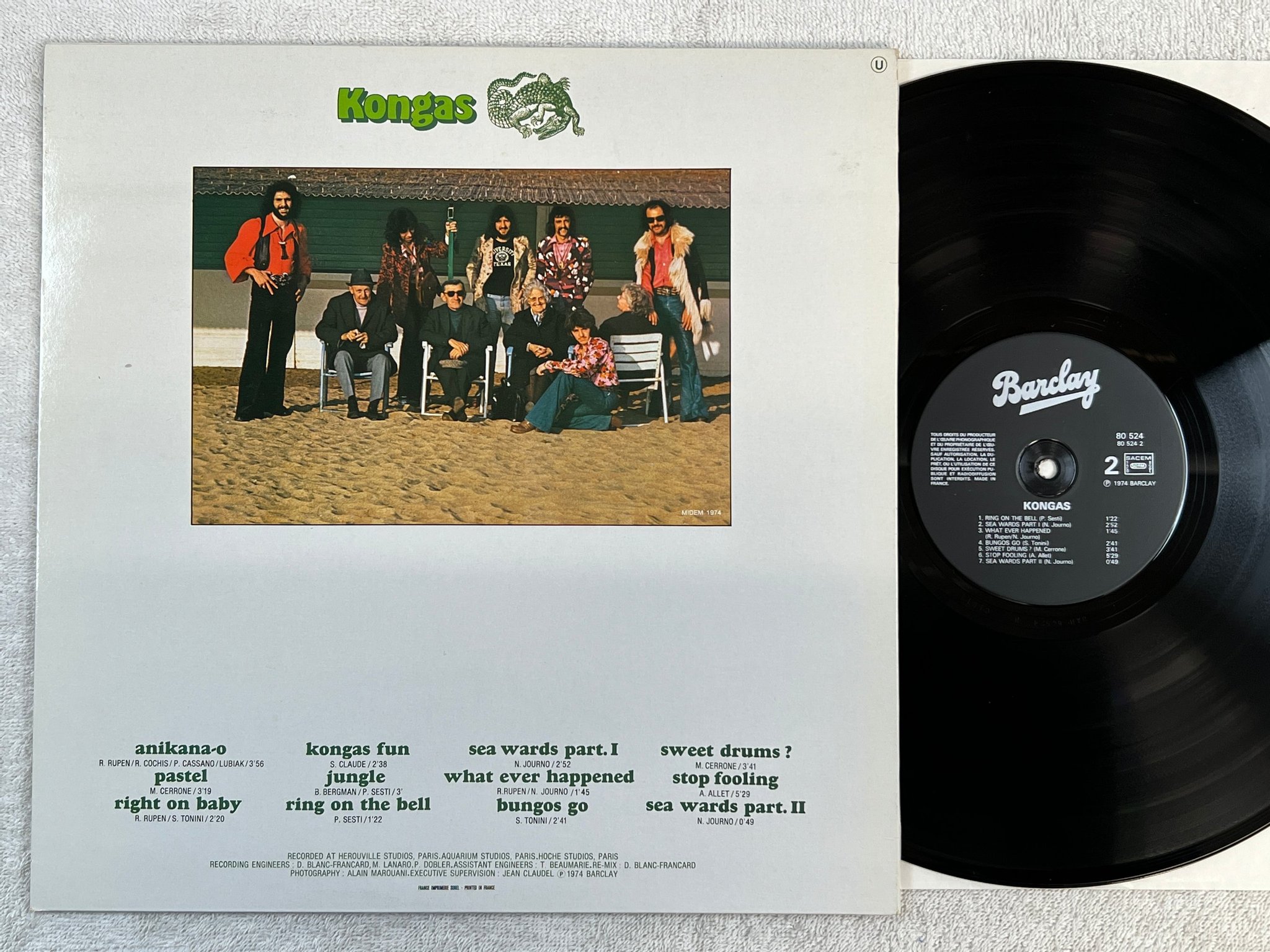 Omslagsbild för skivan KONGAS s/t LP Fra BARCLAY 80524