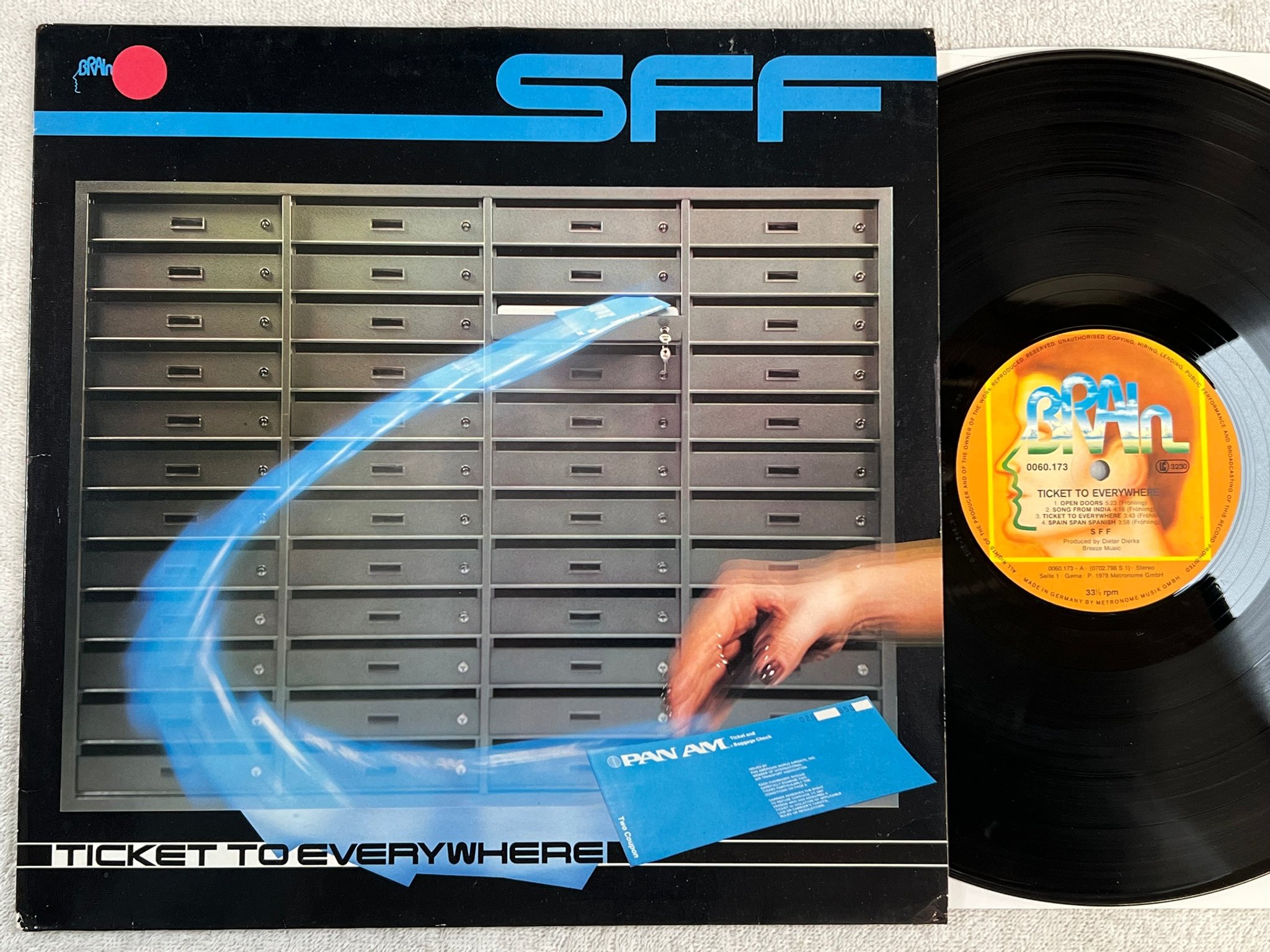 Omslagsbild för skivan SFF ticket to everywhere LP -78 Ger BRAIN 0060.173 