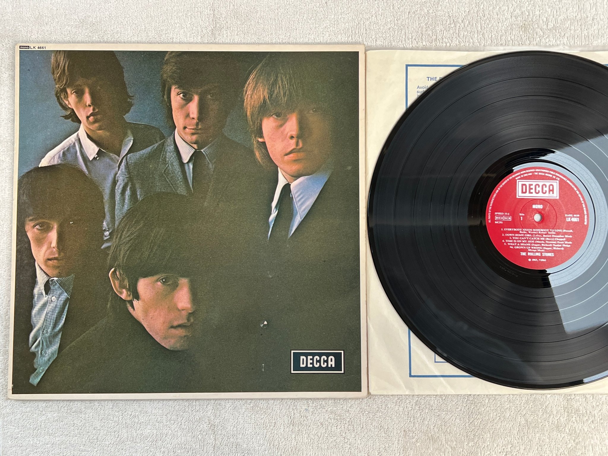 Omslagsbild för skivan ROLLING STONES s/t LP UK boxed DECCA LK 4661 mono 