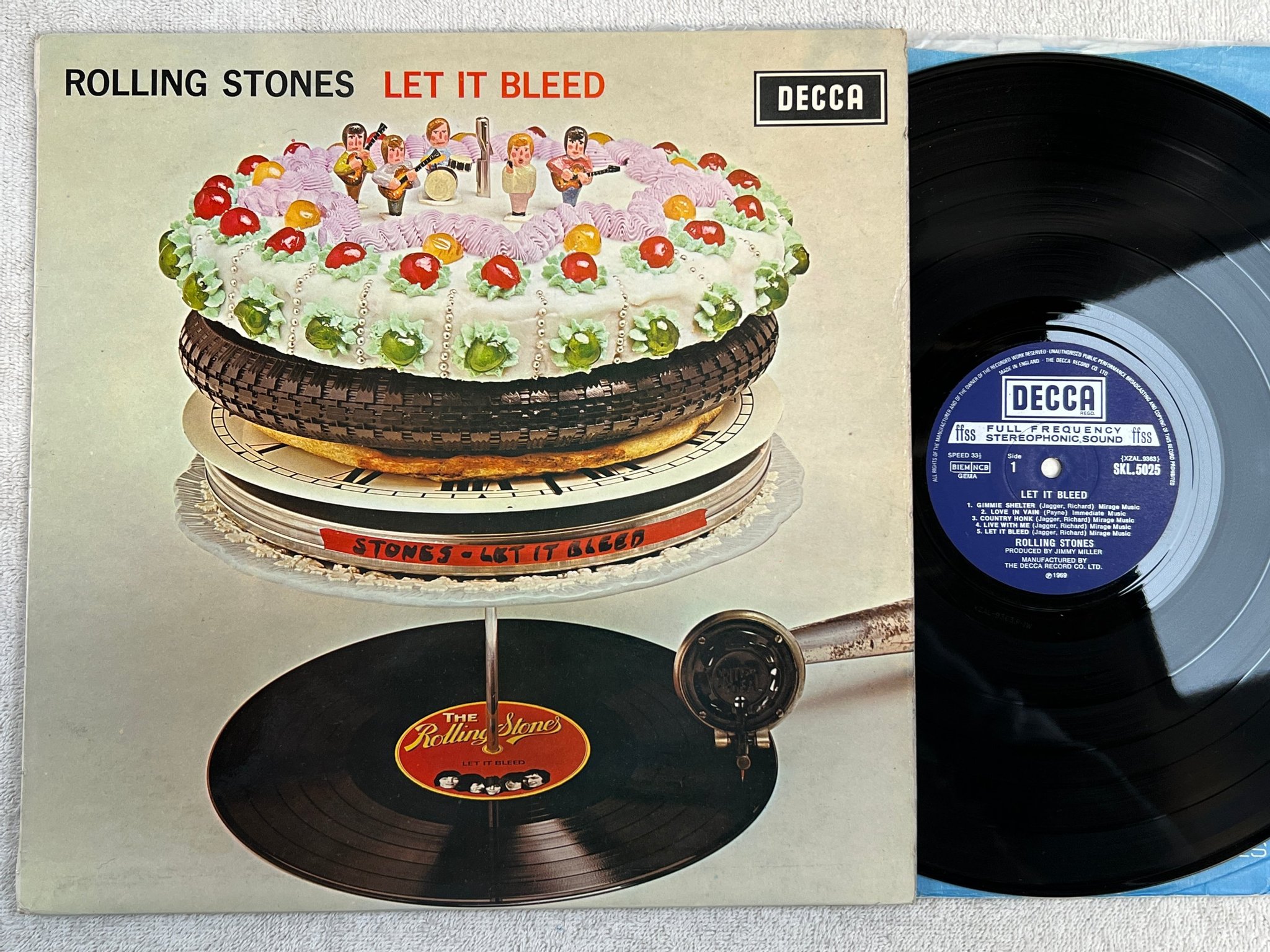 Omslagsbild för skivan ROLLING STONES let it bleed LP UK boxed DECCA SKL 5025