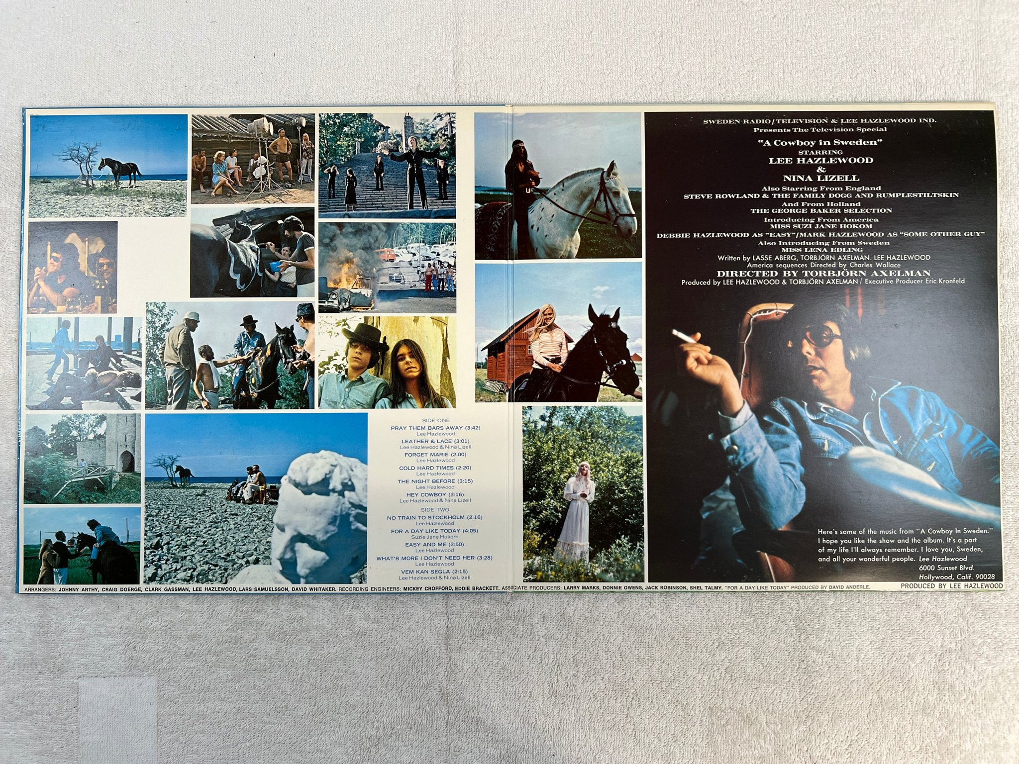 Omslagsbild för skivan LEE HAZLEWOOD cowboy in Sweden LP -70 ncb LHI 3101