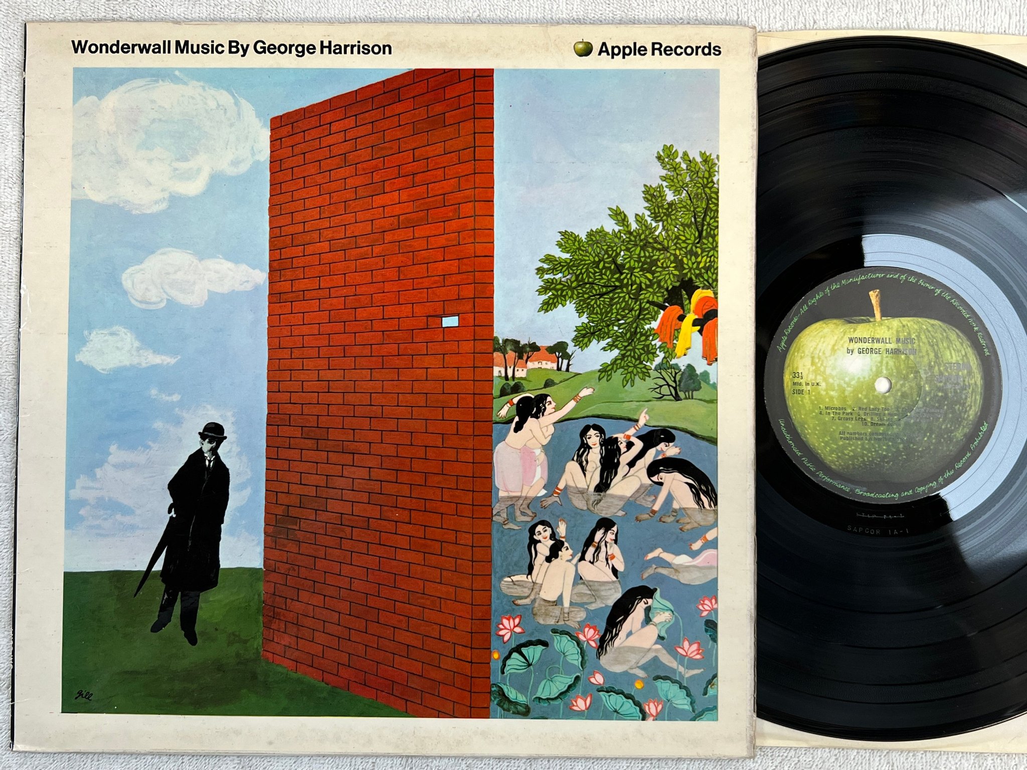 Omslagsbild för skivan GEORGE HARRISON wonderwall music LP -68 APPLE SAPCOR 1