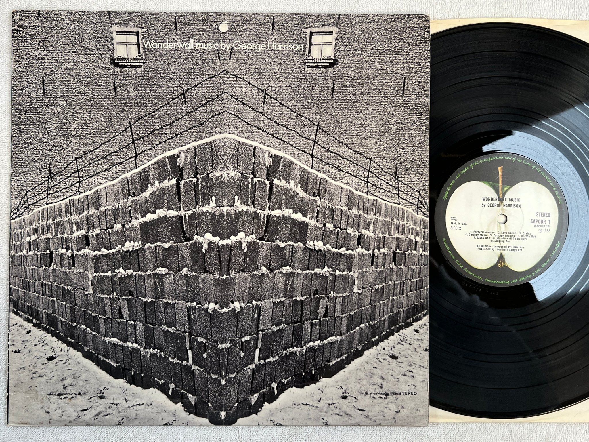 Omslagsbild för skivan GEORGE HARRISON wonderwall music LP -68 APPLE SAPCOR 1