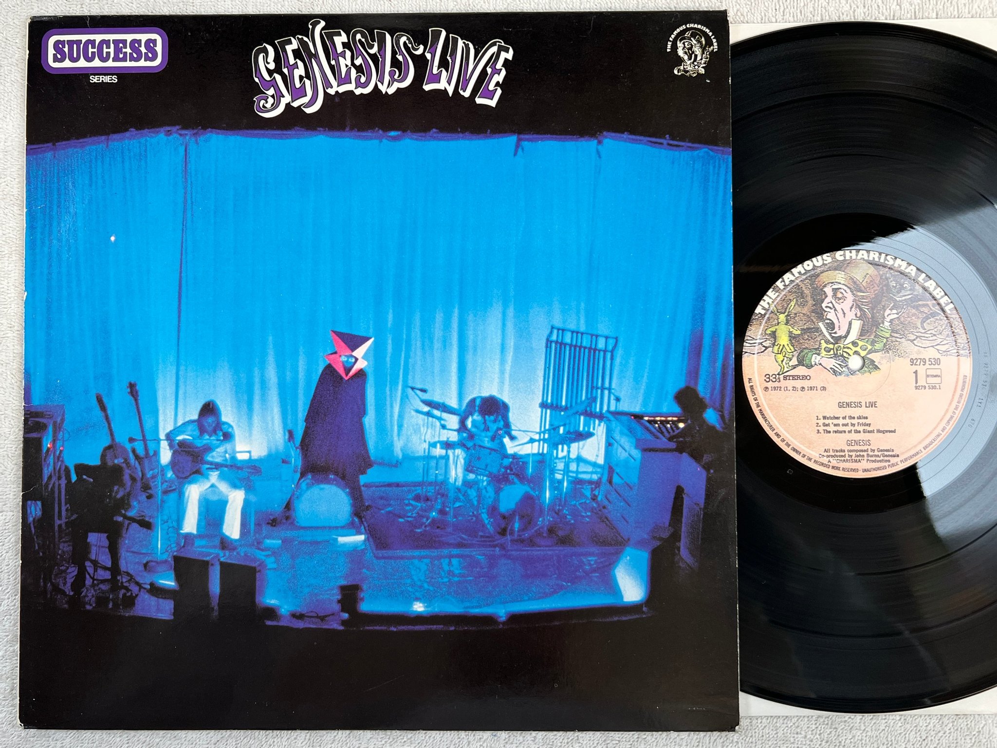 Omslagsbild för skivan GENESIS live LP re FAMOUS CHARISMA 9279 530