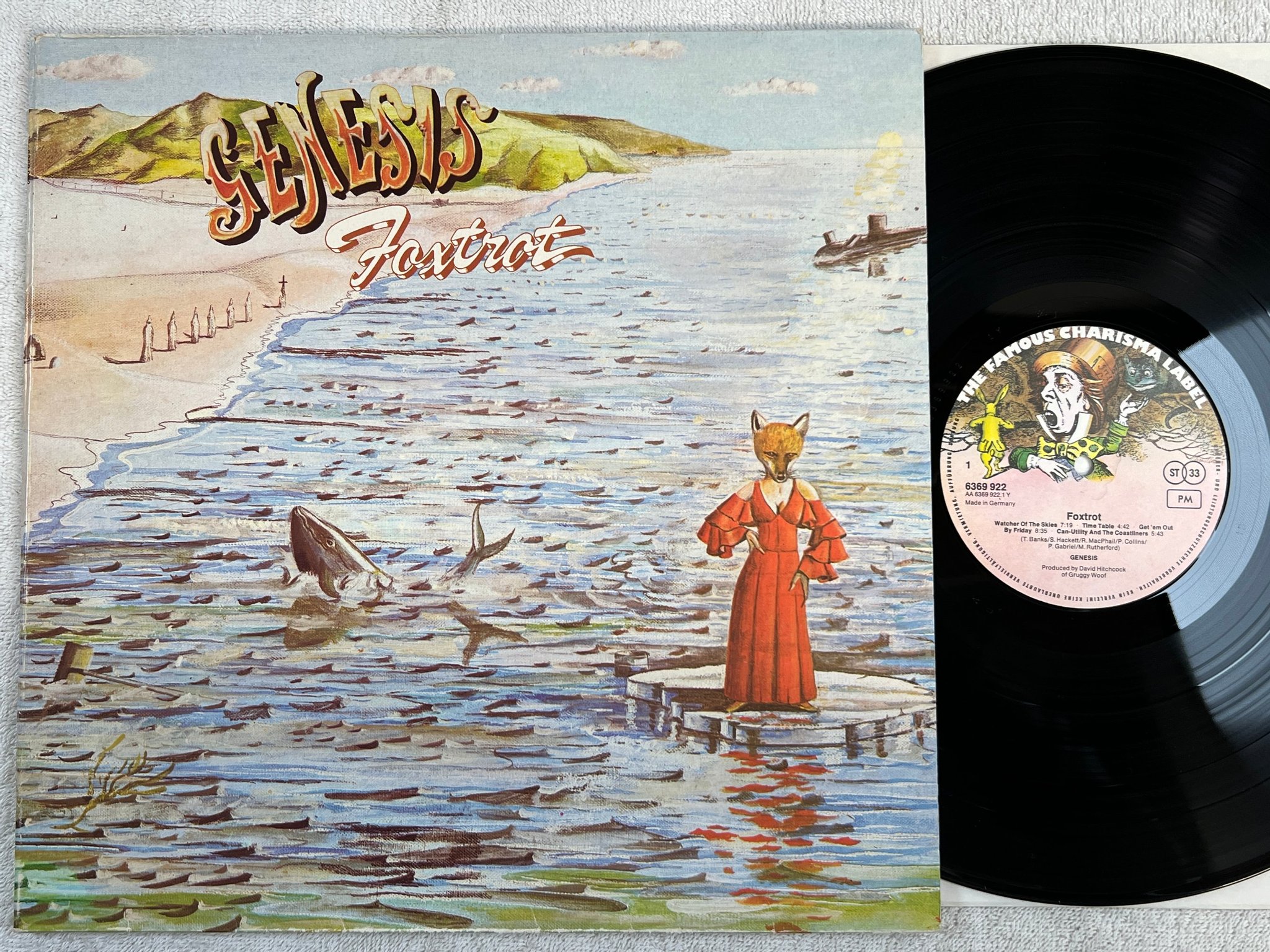 Omslagsbild för skivan GENESIS foxtrot LP re Ger FAMOUS CHARISMA 6369922