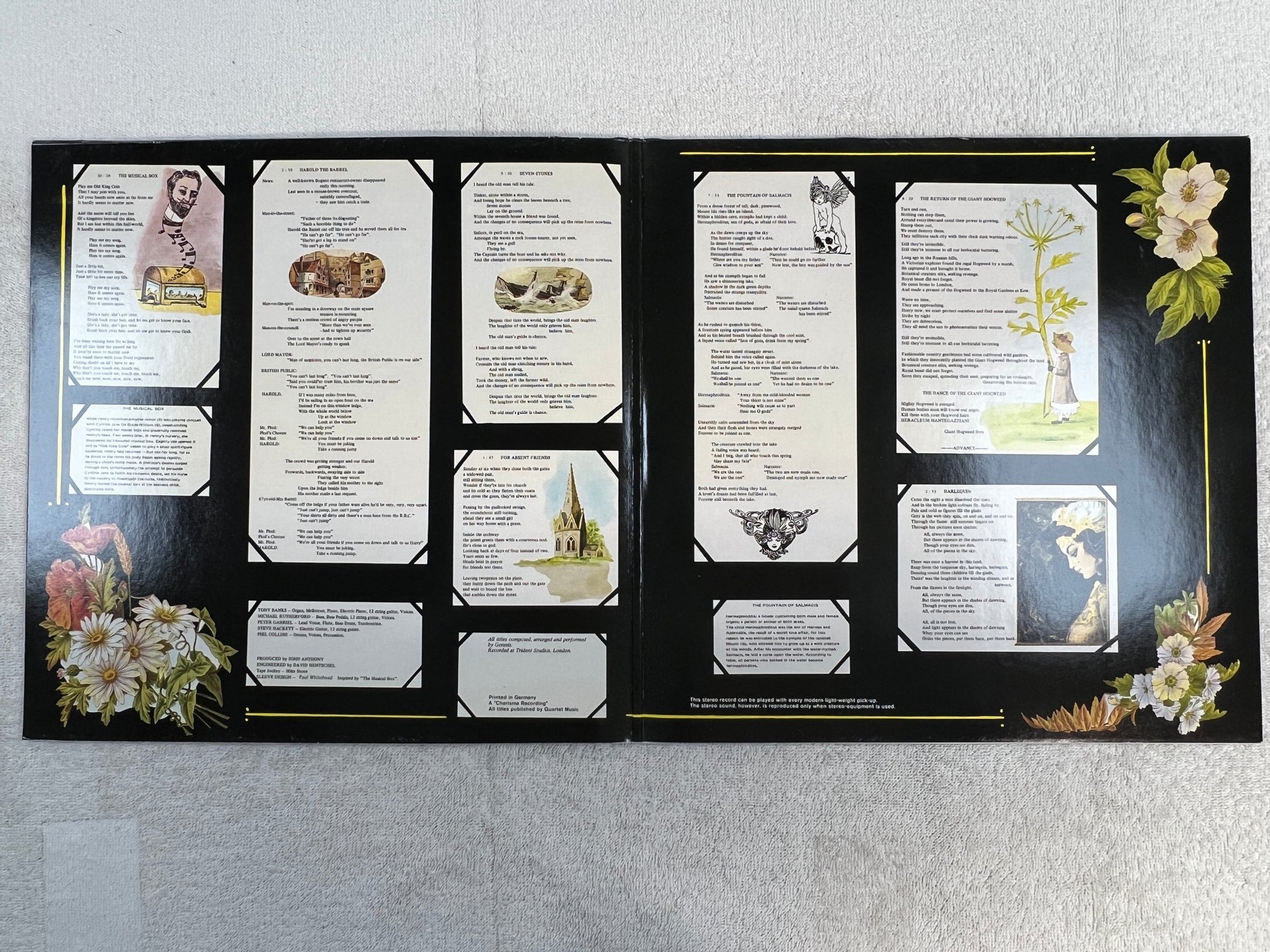 Omslagsbild för skivan GENESIS nursery crime LP re Ger FAMOUS CHARISMA 6369916