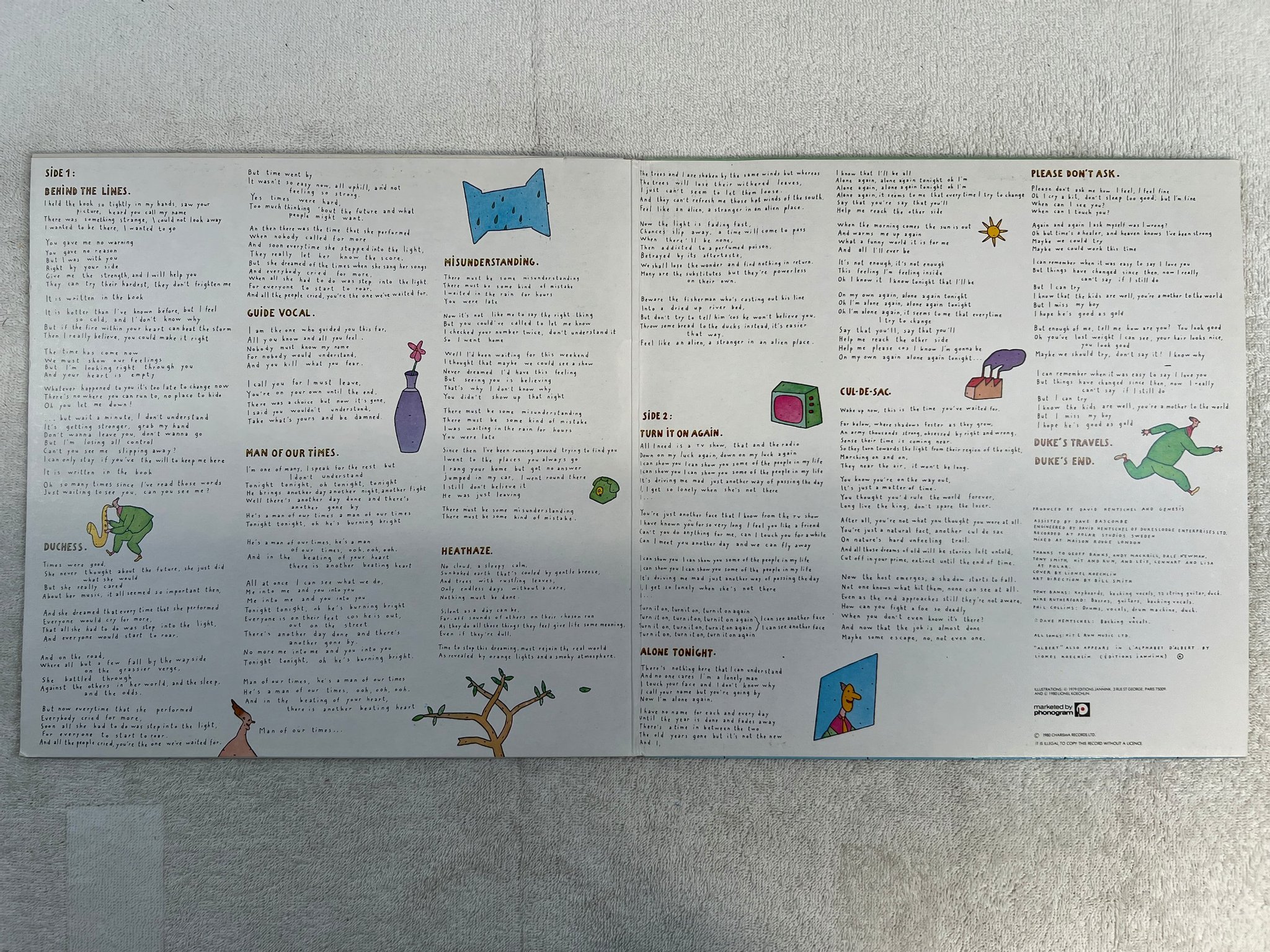 Omslagsbild för skivan GENESIS duke LP re ncb FAMOUS CHARISMA 9124 053