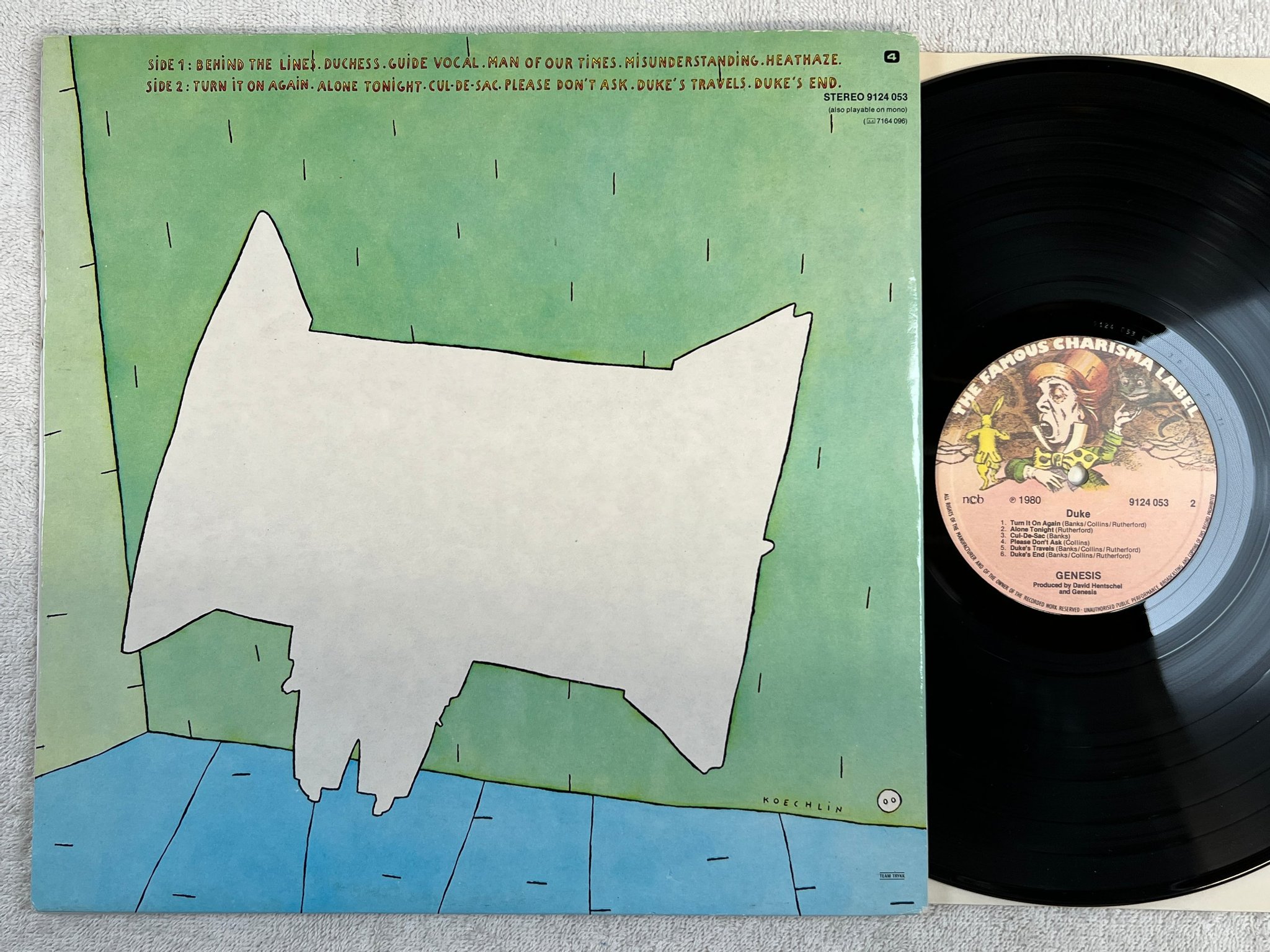 Omslagsbild för skivan GENESIS duke LP re ncb FAMOUS CHARISMA 9124 053