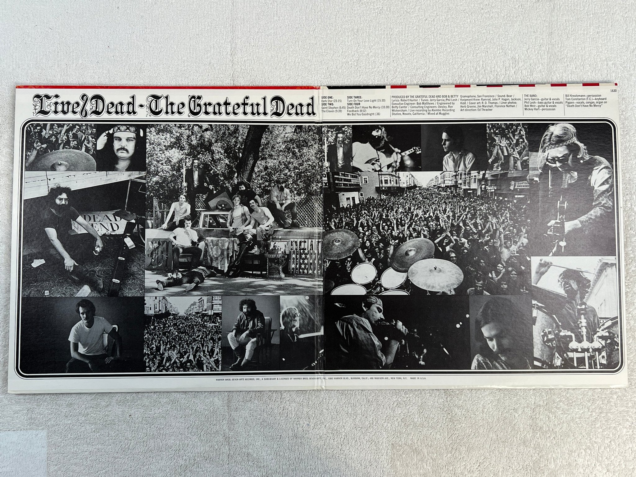 Omslagsbild för skivan GRATEFUL DEAD live / dead LP US WARNER BROS 2WS 1830