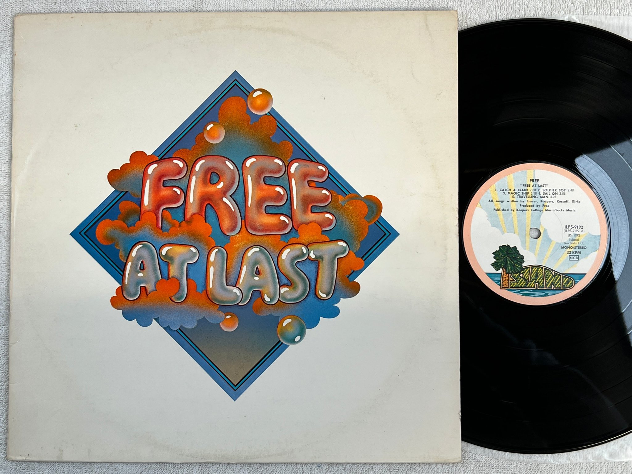 Omslagsbild för skivan FREE free at last LP -72 ncb ISLAND ILPS 9192