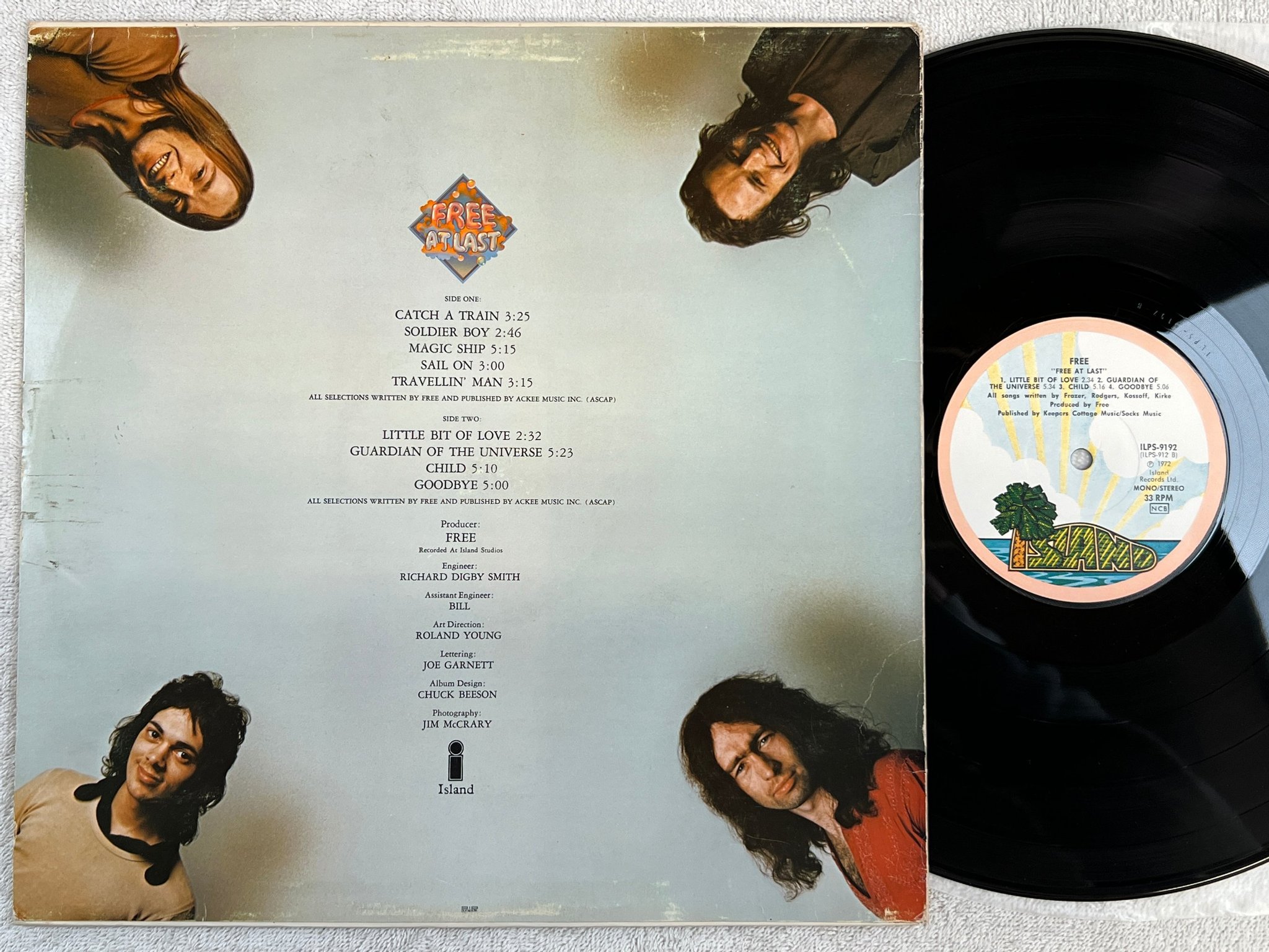 Omslagsbild för skivan FREE free at last LP -72 ncb ISLAND ILPS 9192