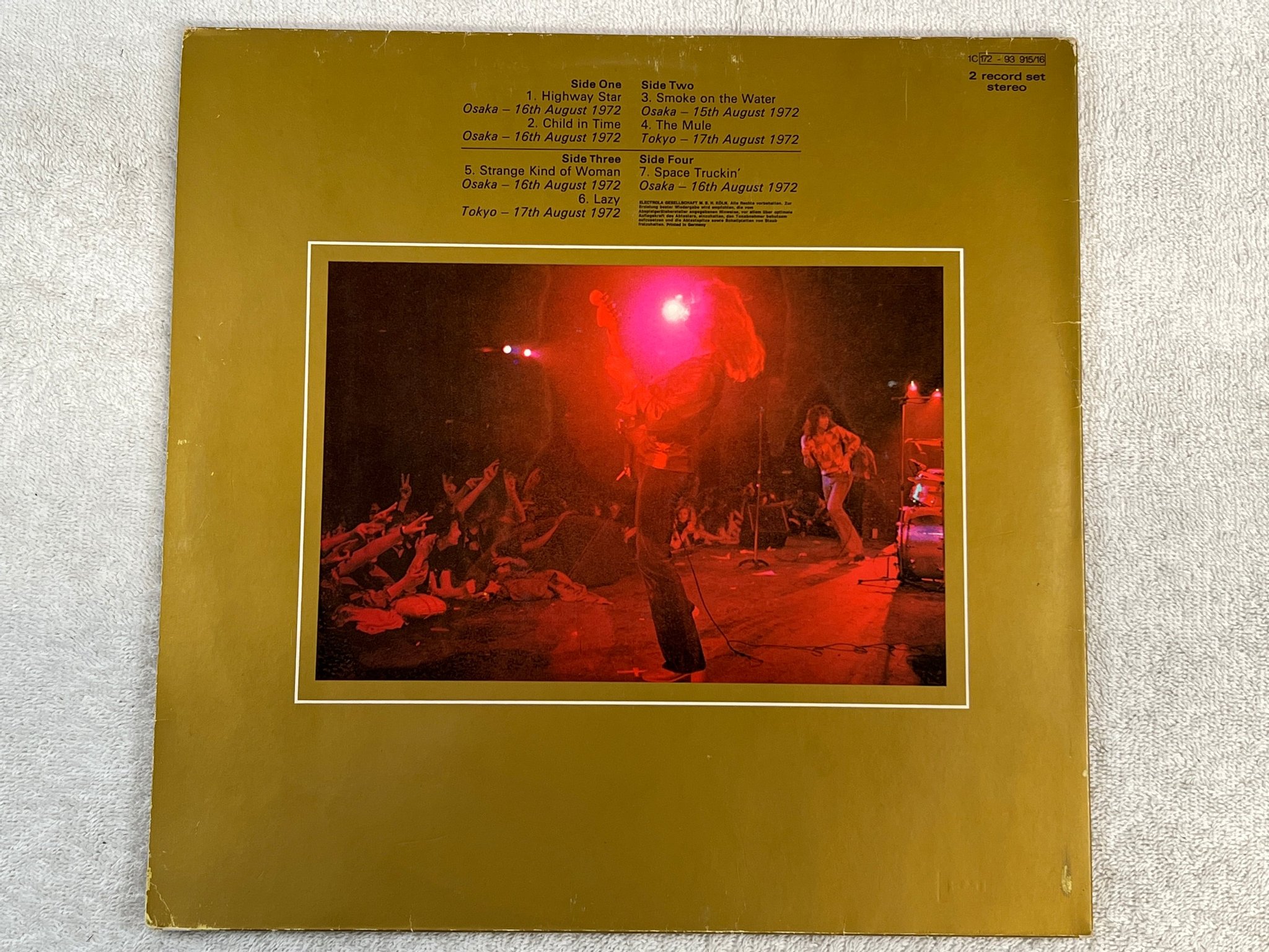 Omslagsbild för skivan DEEP PURPLE made in Japan 2xLP Ger PURPLE 1C 172-93915