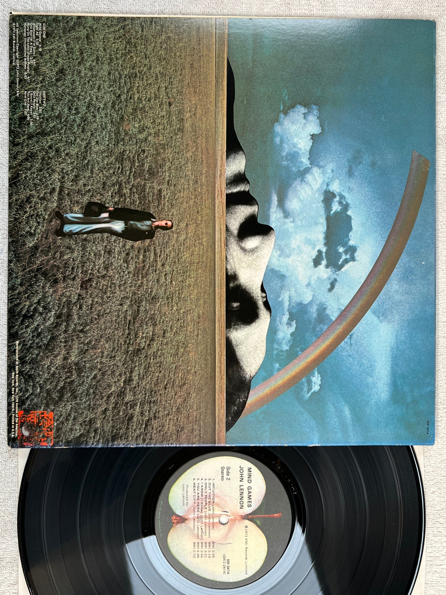 Omslagsbild för skivan JOHN LENNON mind games LP US APPLE SW 3414
