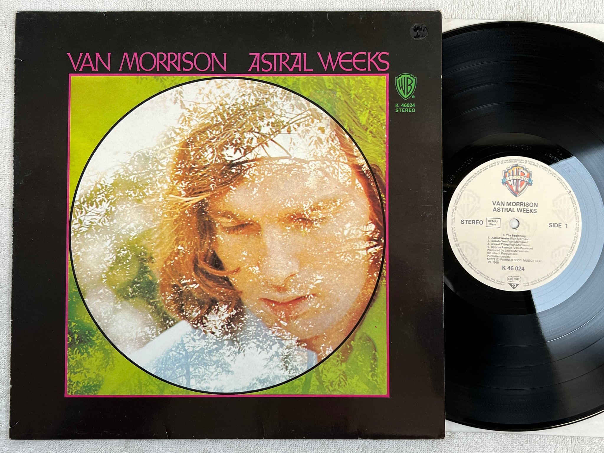 Omslagsbild för skivan VAN MORRSION astral weeks LP re Ger WARNER BROS K 46024
