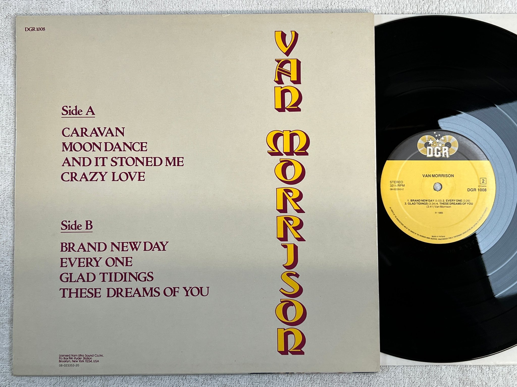 Omslagsbild för skivan VAN MORRSION s/t LP re Hol DGR 1008