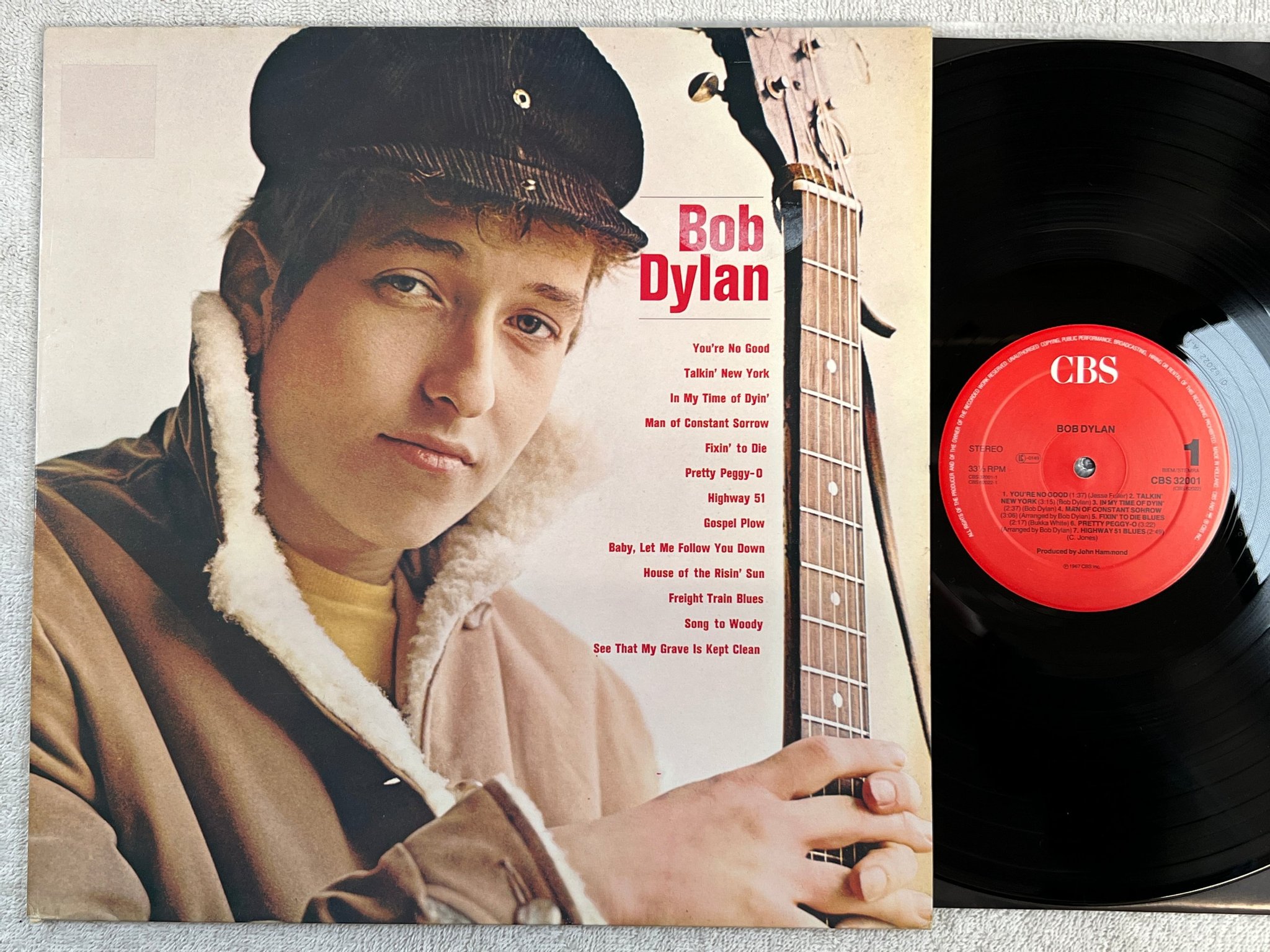 Omslagsbild för skivan BOB DYLAN s/t LP re Hol CBS 32001