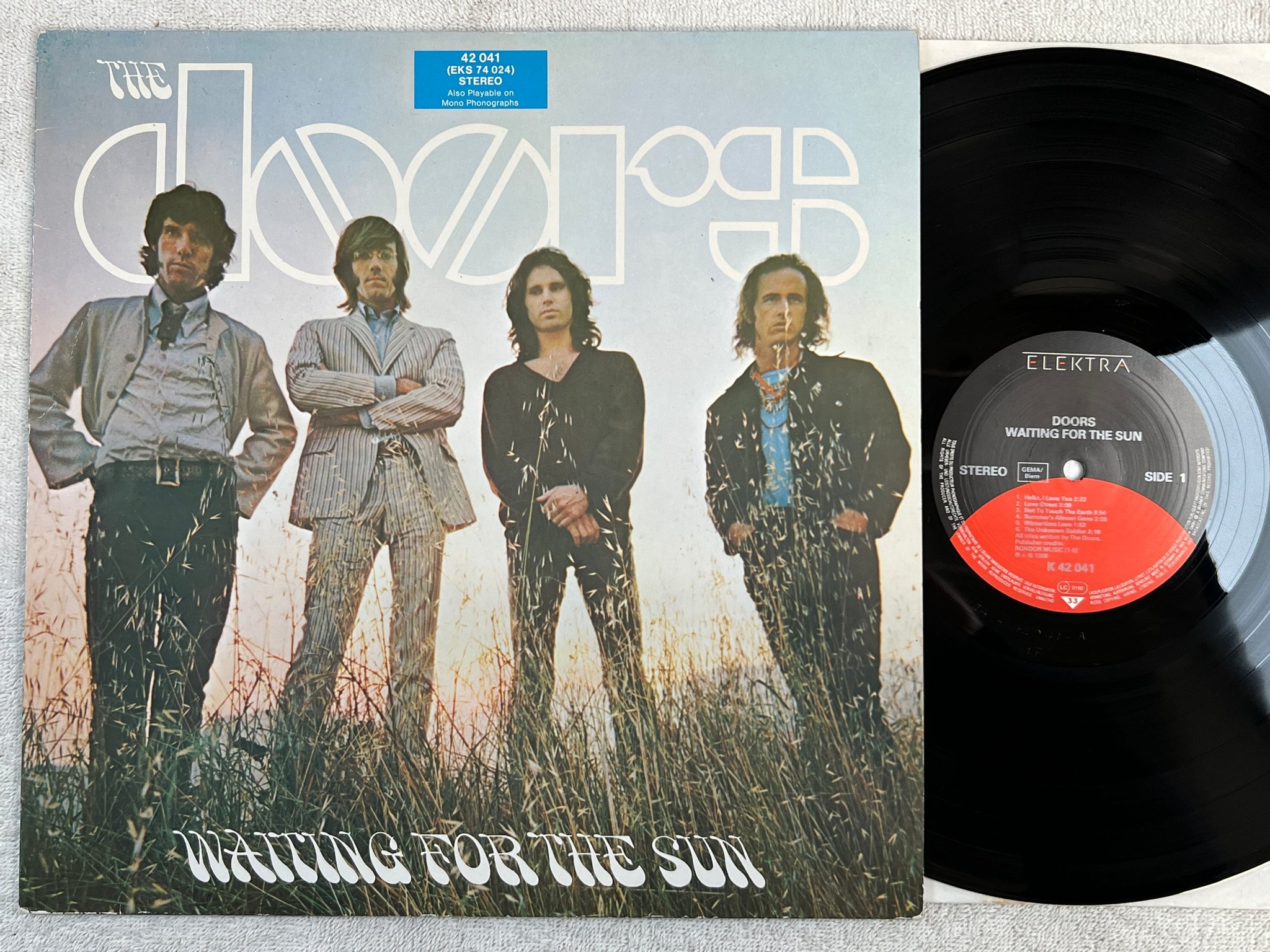 Omslagsbild för skivan DOORS waiting for the sun LP re Ger ELEKTRA K 42 041