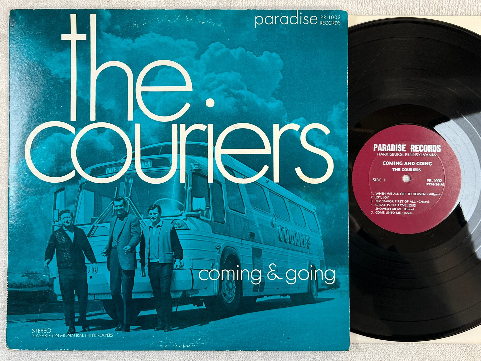 Omslagsbild för skivan THE COURIERS coming and going LP -6? US PARADISE PR-1002